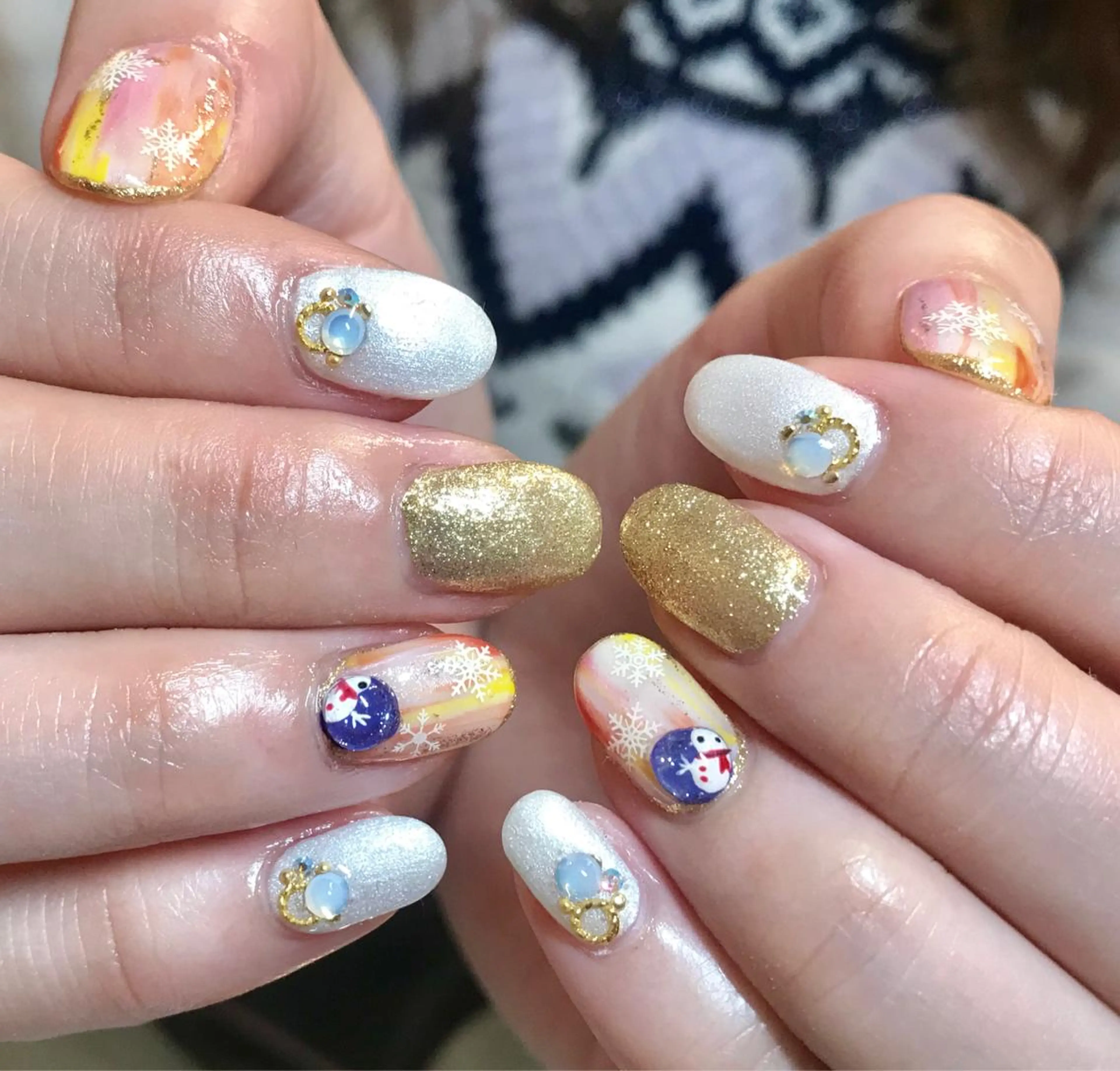 ショート ネイル オレンジ nail&eye Aoのマツエク・マツパデザイン