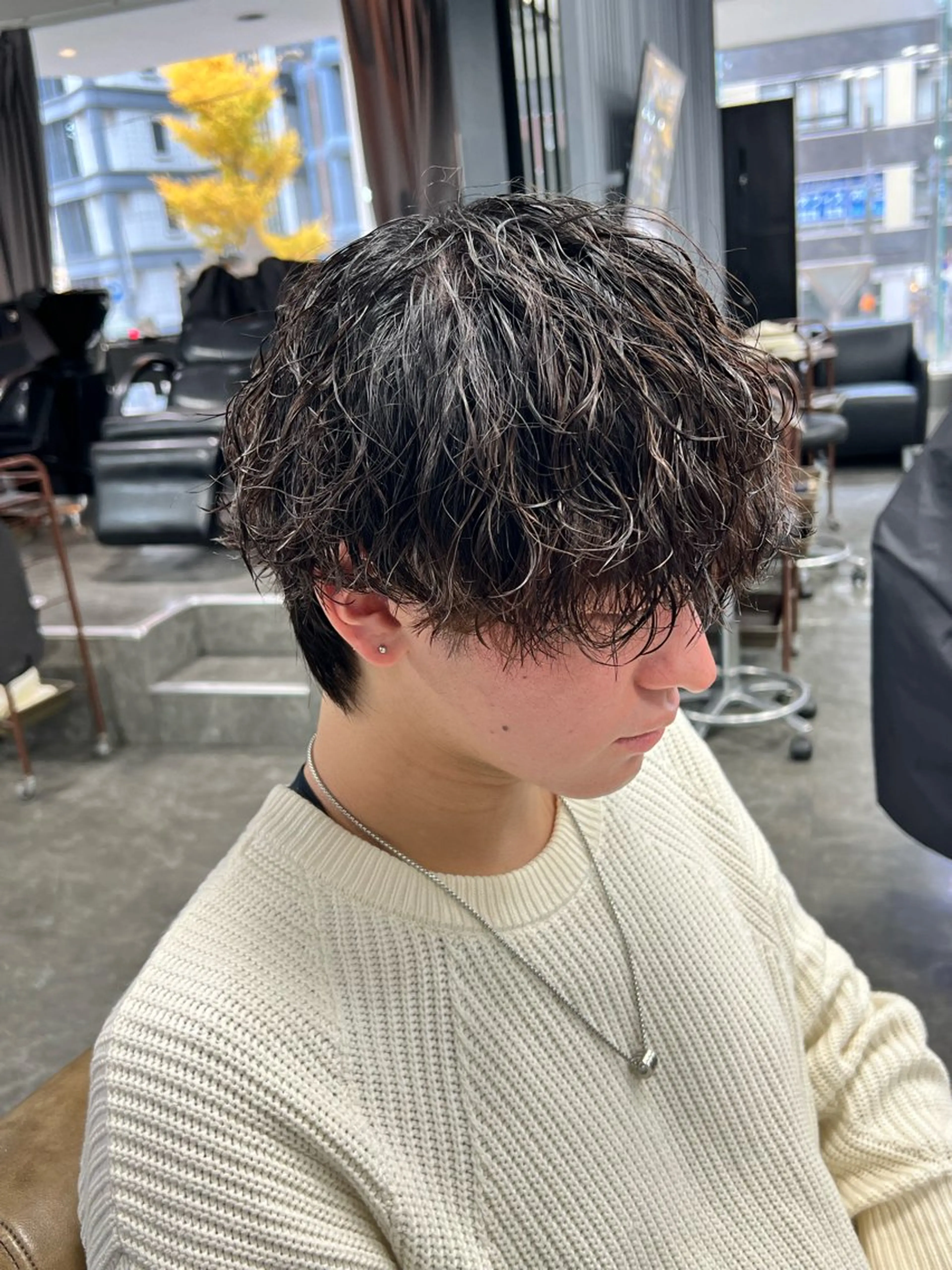 ショート カット パーマ 梅田/パーマ特化/ メンズパーマ/一色翔のヘアスタイル