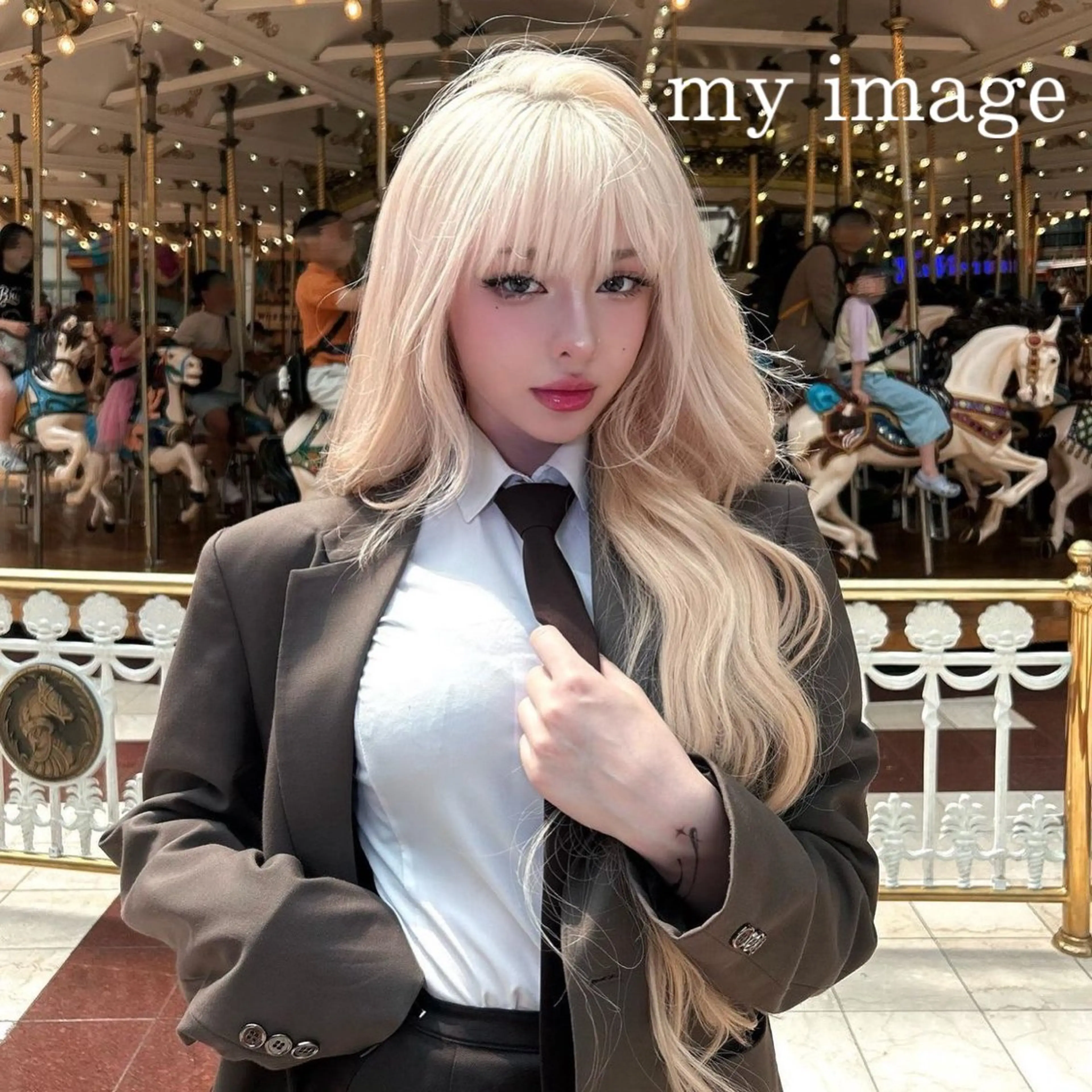 ロング カラー ヘアアレンジ カット ヘアカラー トリートメント eN°byyoureshair所属・🎀トップスタイリ スト湯川響🎀のヘアスタイル