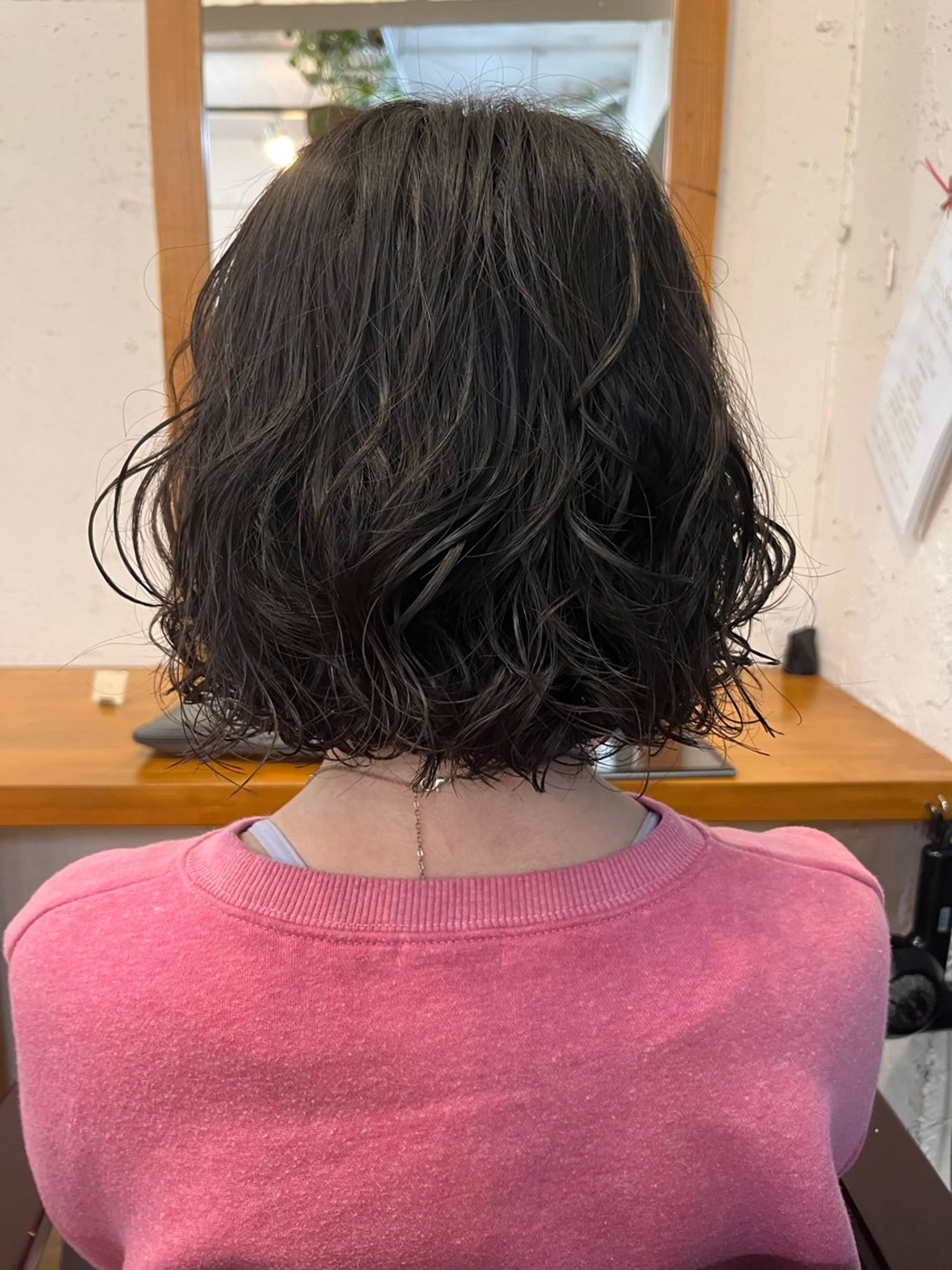 ミディアム ミディアムパーマ ボブ 《託児無料》 古池早苗のヘアスタイル