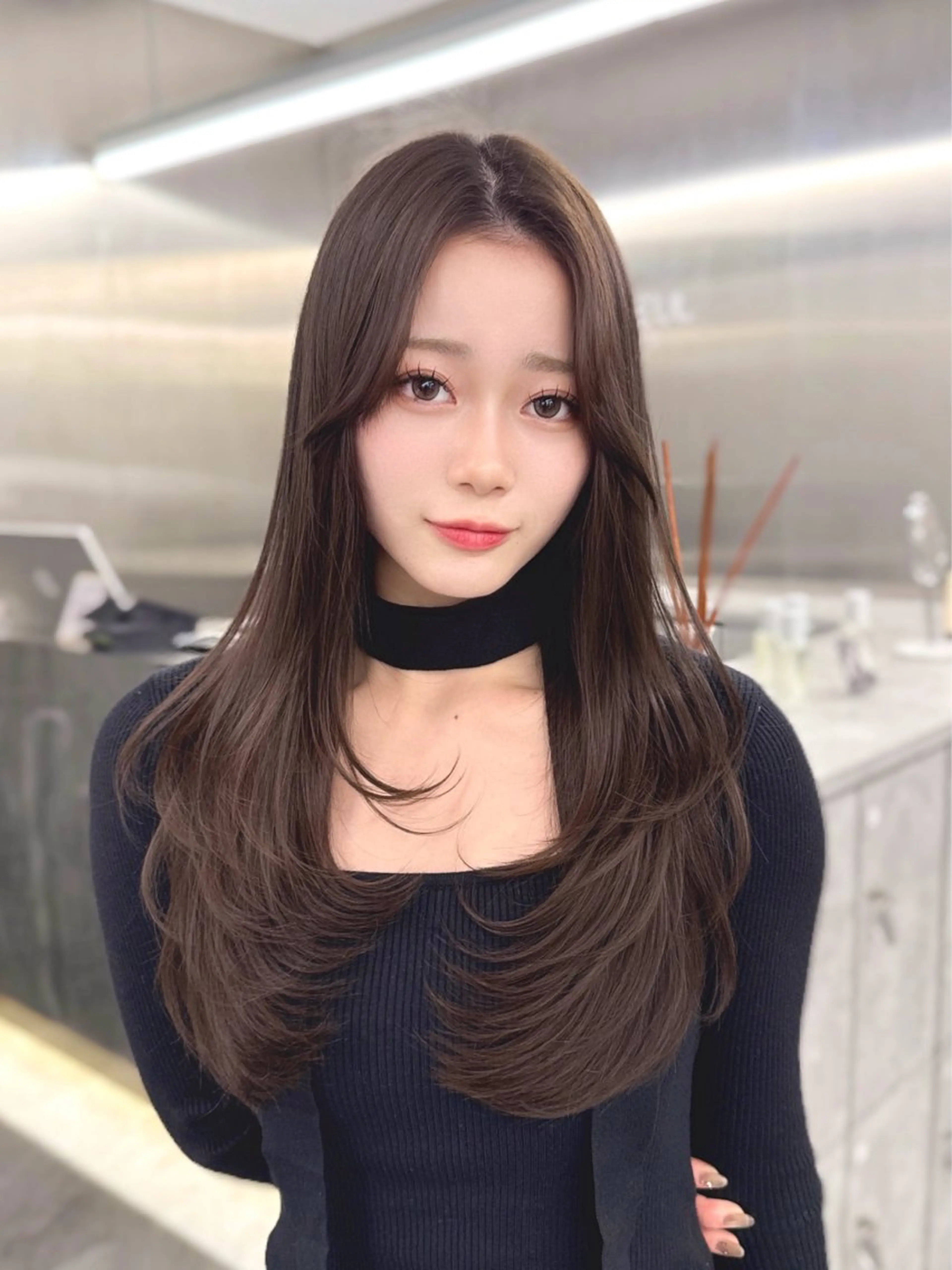 ロング カラー ヘアアレンジ くびれヘア 韓国風ヘア レイヤーカット レイヤー/韓国風ヘア /倉又大知のヘアスタイル