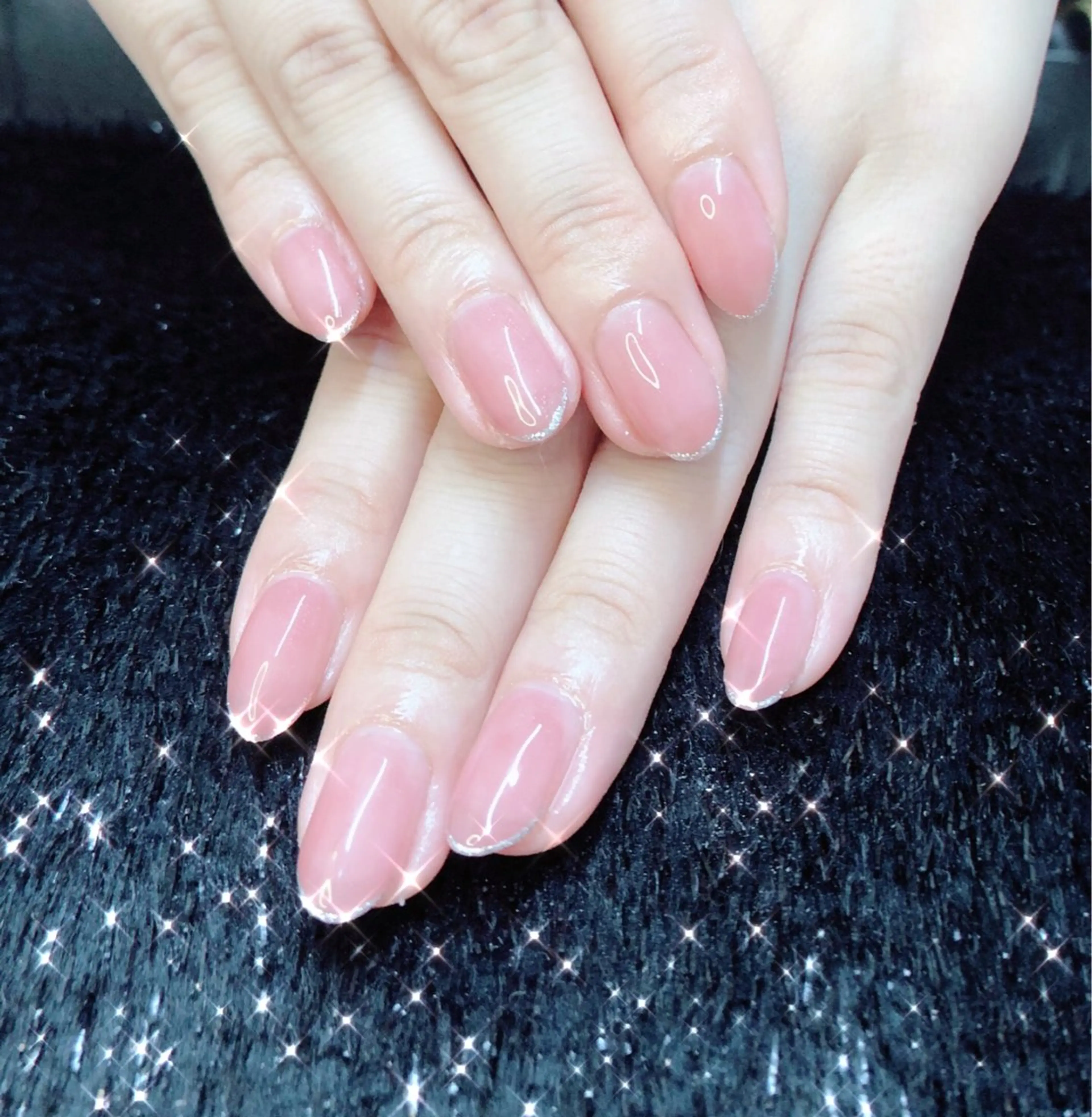 ネイル フットネイル フレンチネイル ジェルネイル ガラスフレンチ ハート 大門浜松町 ネイルのネイルデザイン