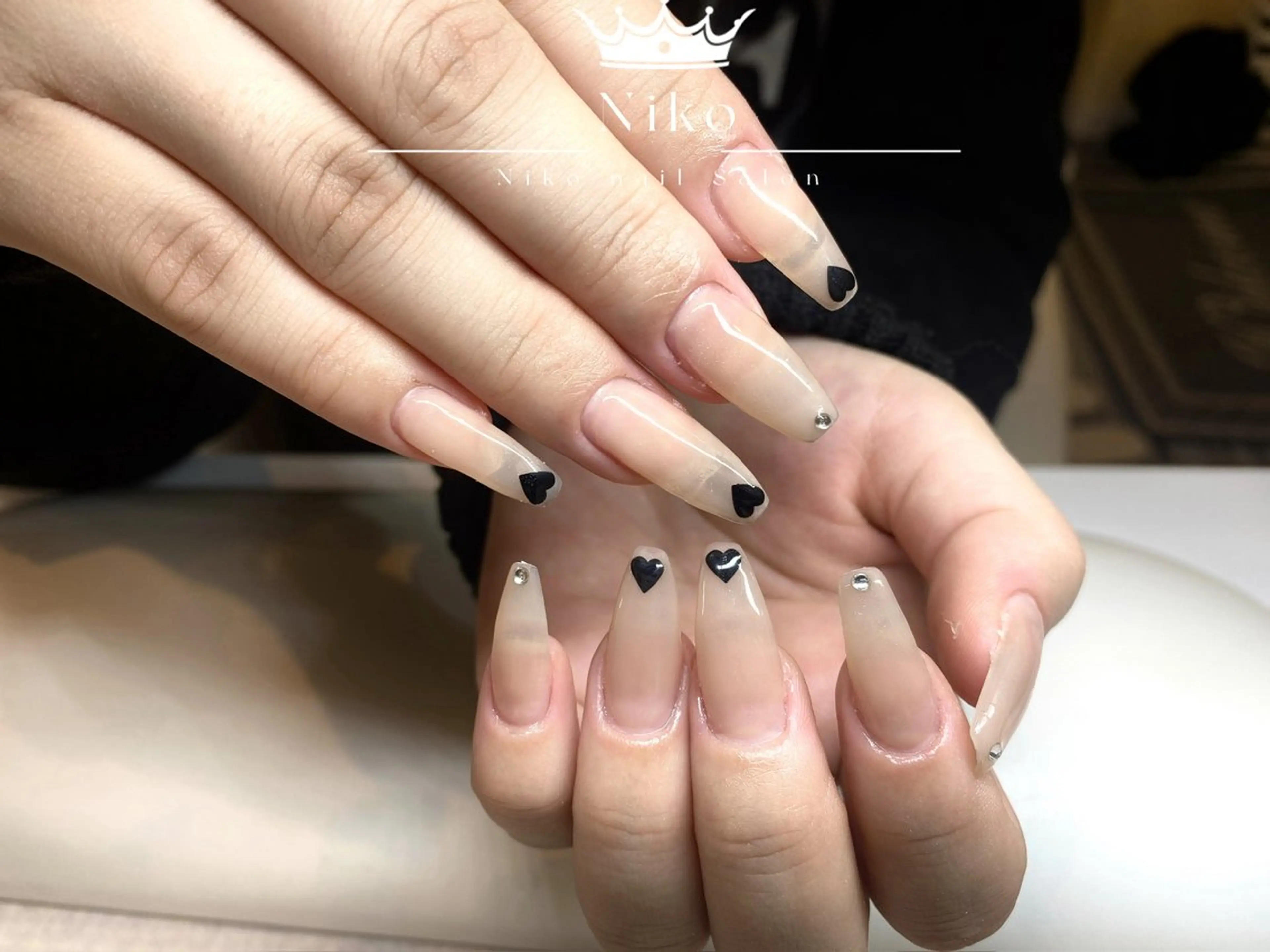 ネイル チークネイル 長さ出し フットネイル フレンチネイル ジェルネイル Niko 星星のネイルデザイン
