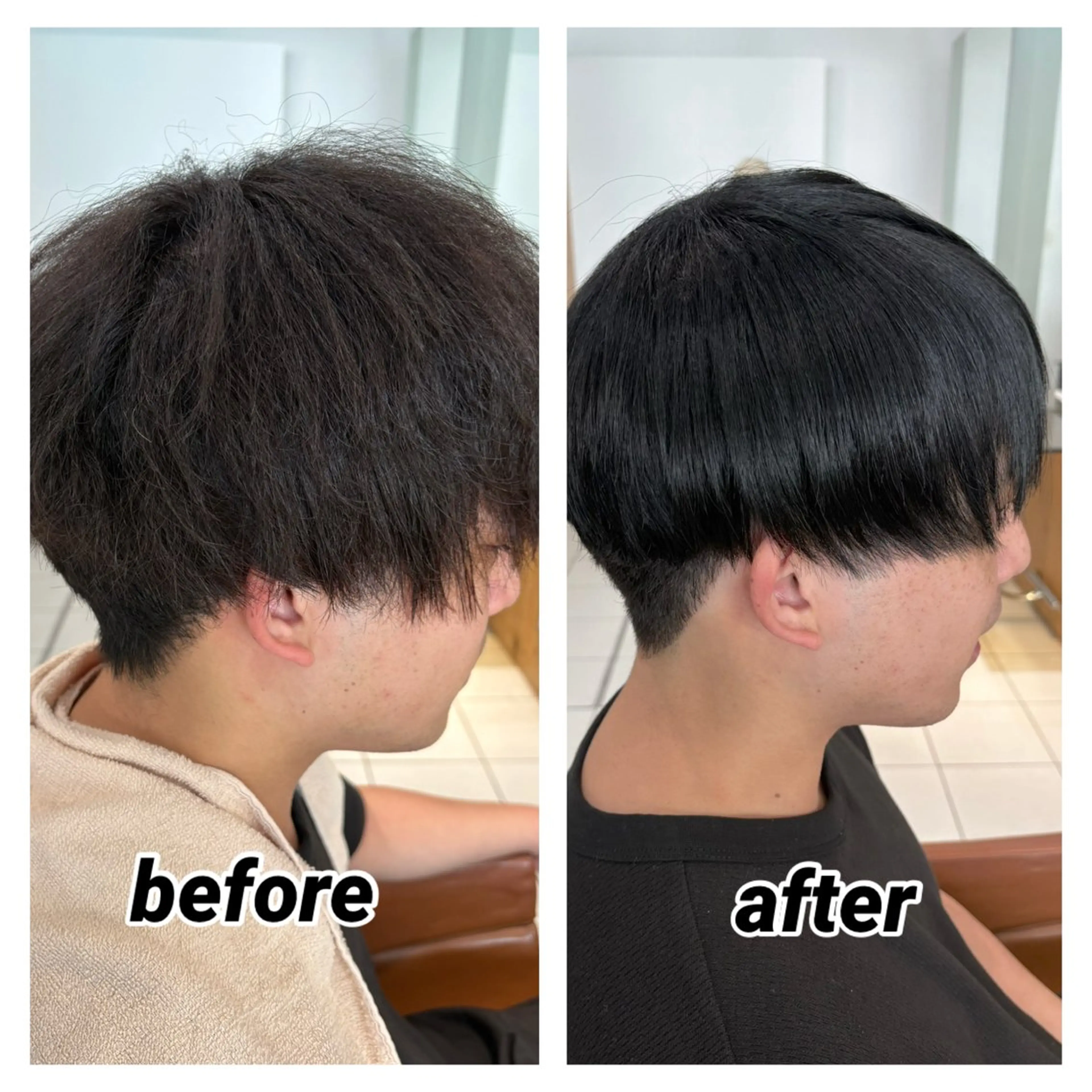 ♣️メンズカット＋縮毛矯正♣️自然に馴染む「真っ直ぐすぎる縮毛矯正はイヤ」そんな方におすすめの写真