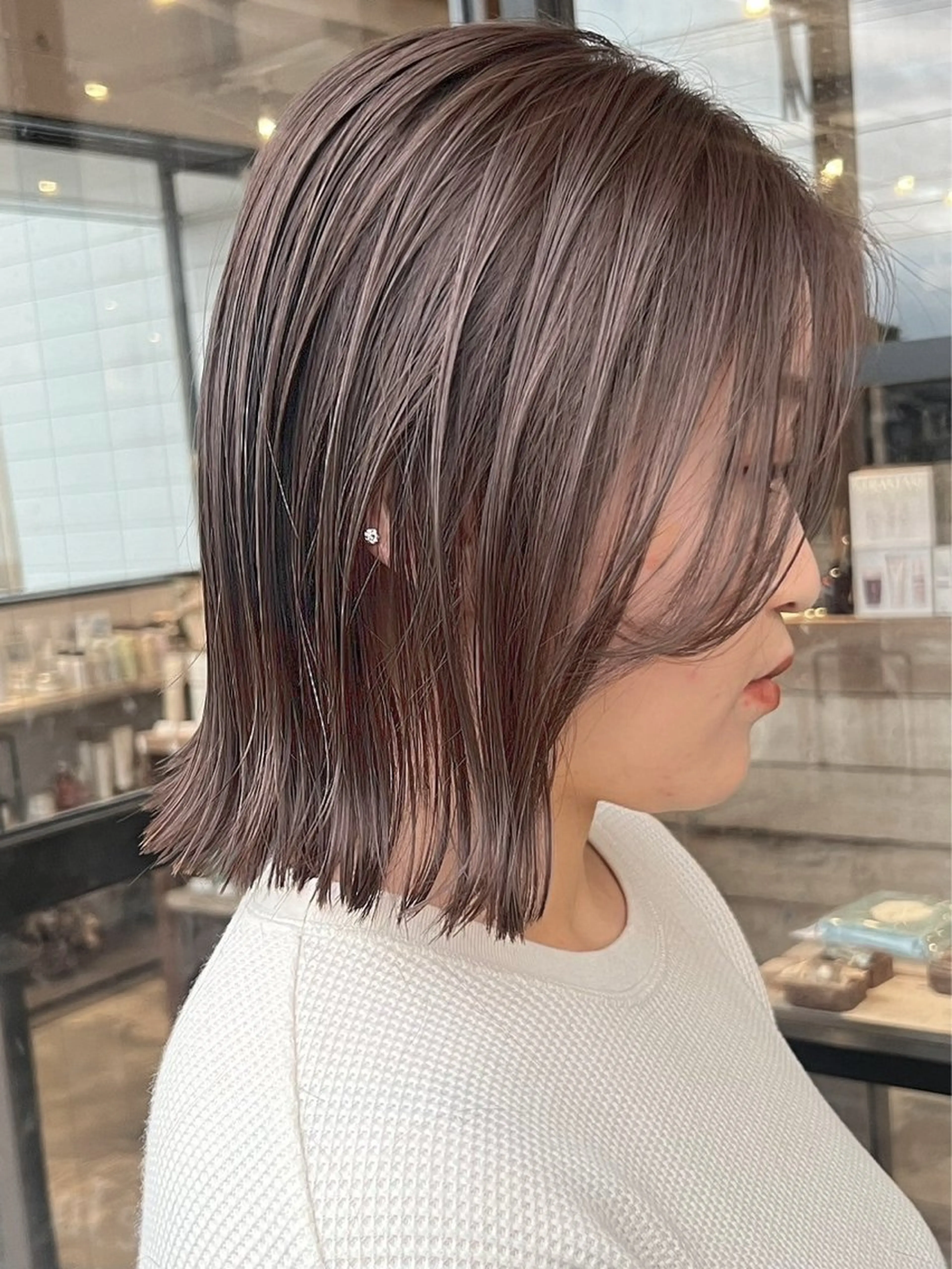 ショート カット ヘアカラー トリートメント 岸下 理緒のヘアスタイル