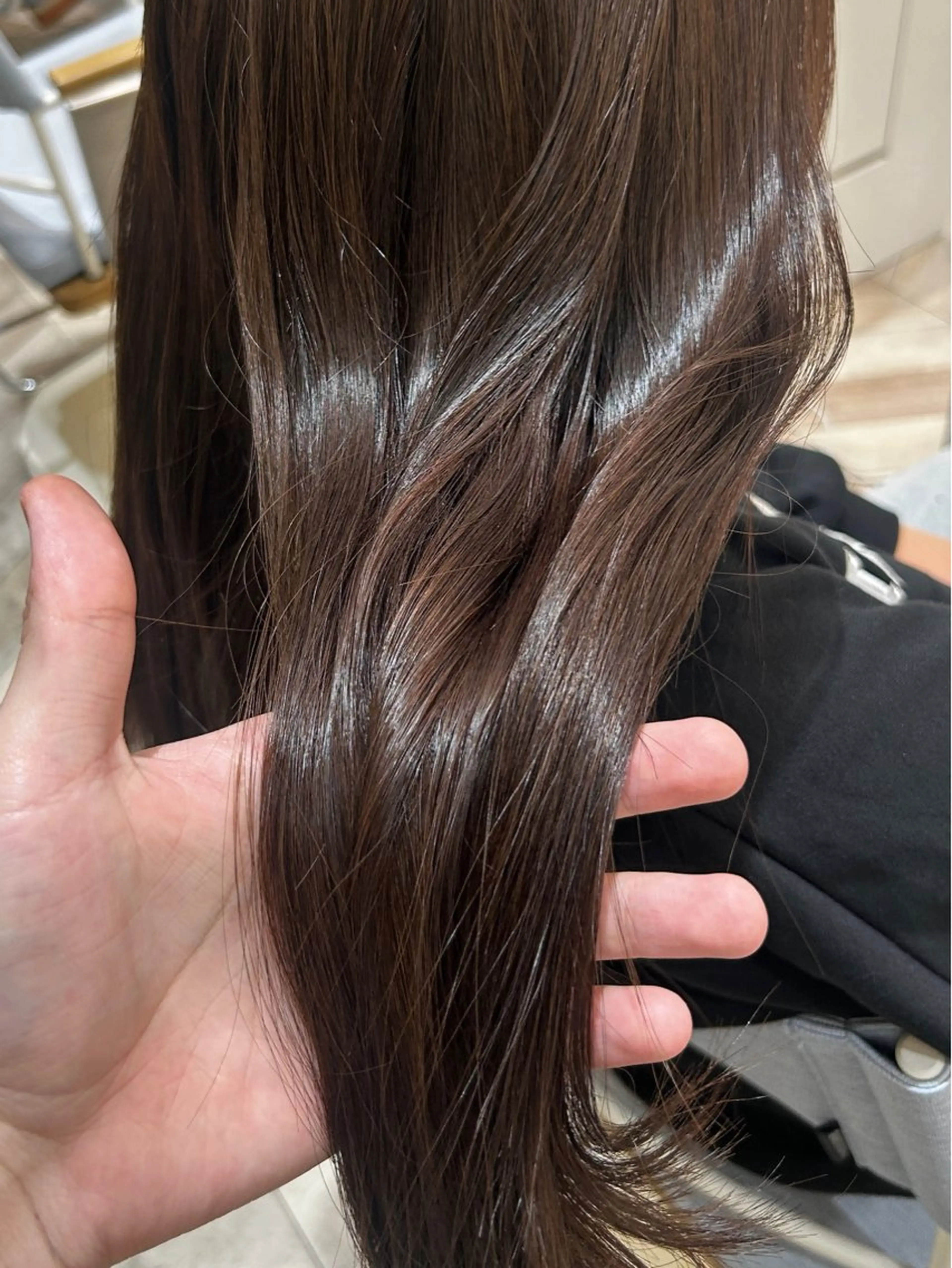 ロング カラー ブリーチ ブラウンカラー 透明感カラー ブリーチなしカラー カット ヘアカラー 淡路上新庄/髪質改善 .艶カラー/野口春貴のヘアスタイル