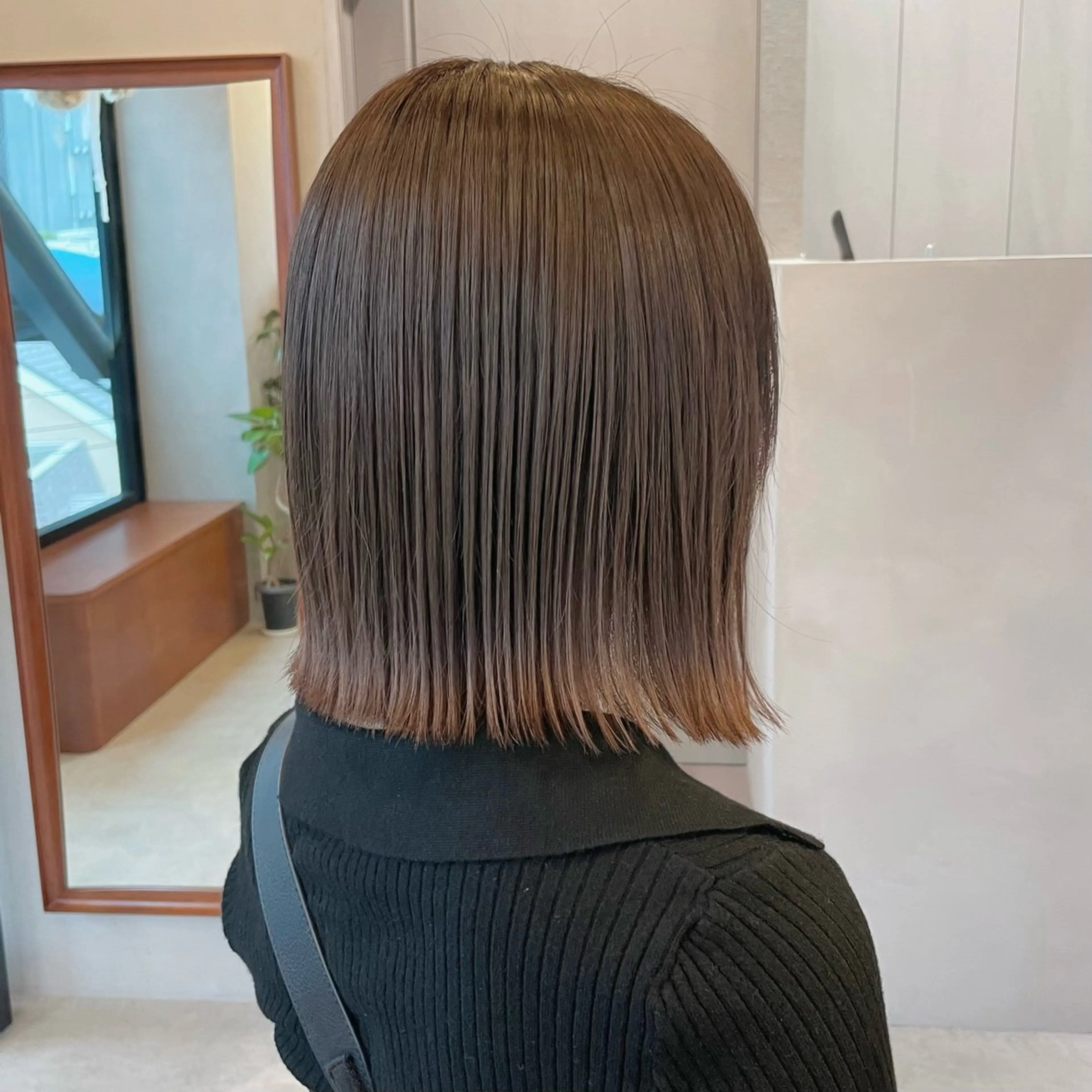 ショート カラー 切りっぱなしボブ ベージュカラー 透明感カラー ボブ トリートメント カット ヘアカラー トリートメント ボブ/縮毛矯正/レイ ヤー♡Natsukiのヘアスタイル