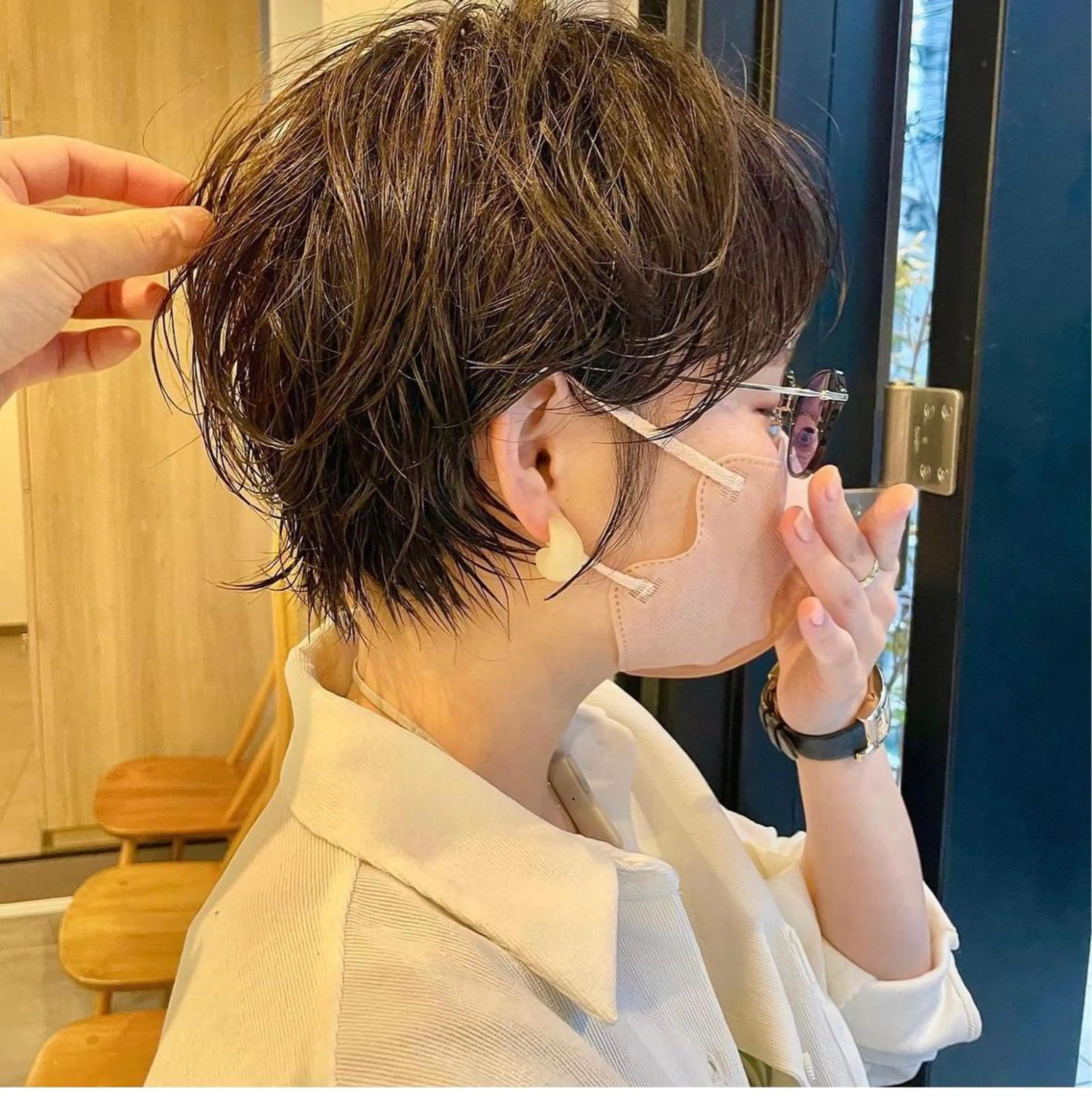 ショート パーマ sand   横浜所属・小林 叶佳のヘアスタイル