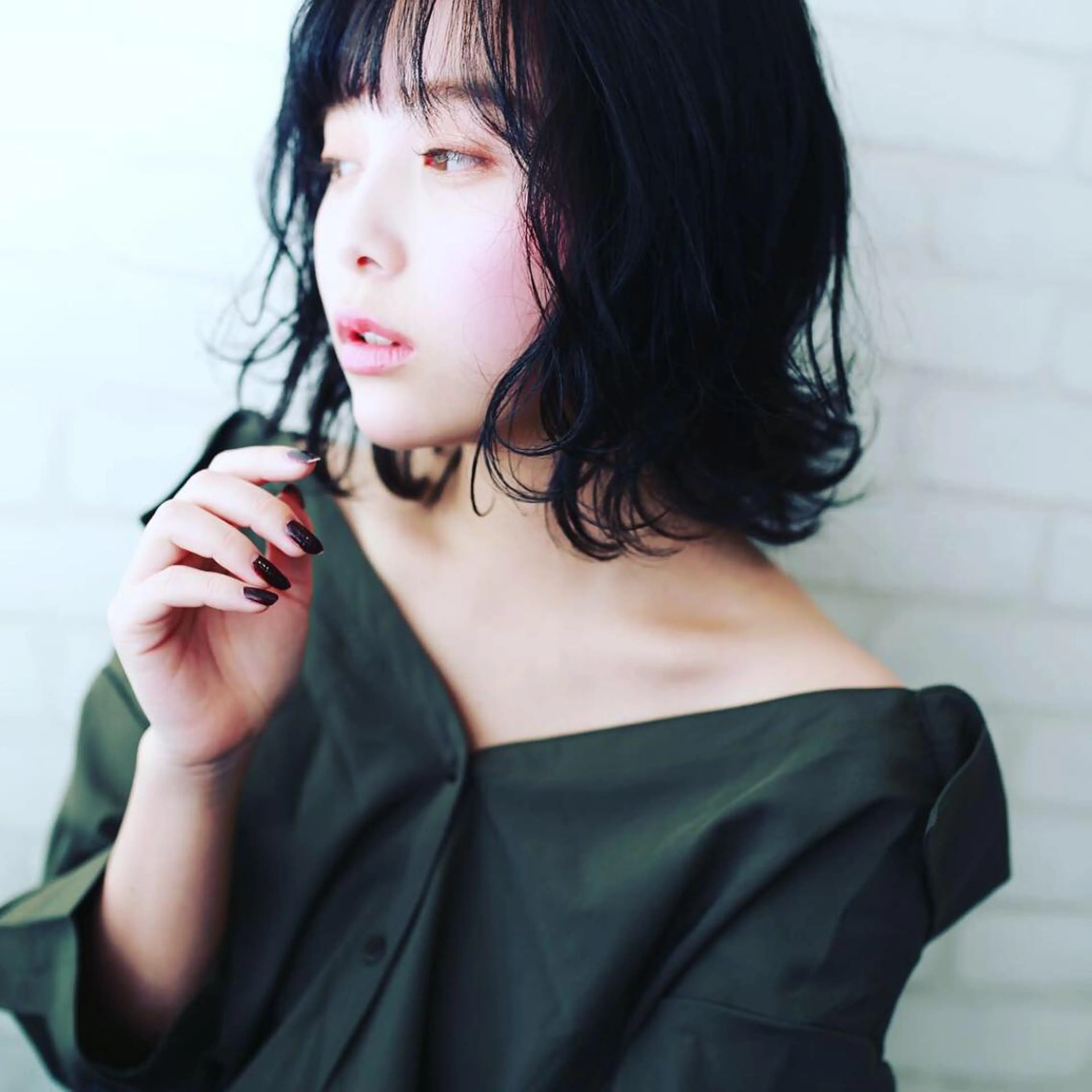 ミディアム カラー パーマ ヘアアレンジ メンズ キッズ ネイル マツエク・マツパ premier modelsのヘアスタイル