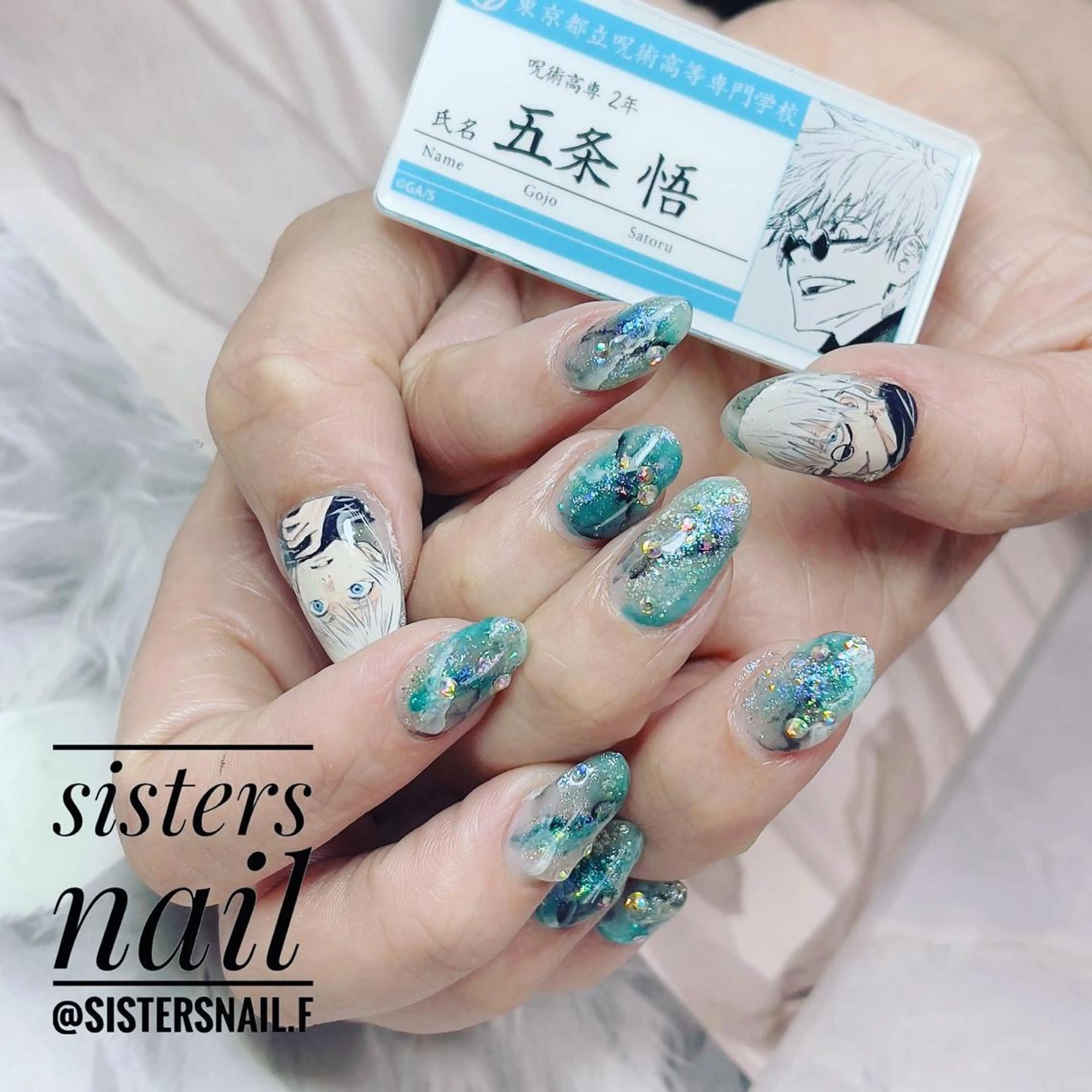 ネイル アートネイル キラキラネイル ニュアンスネイル 冬ネイル sisters nail.fのネイルデザイン