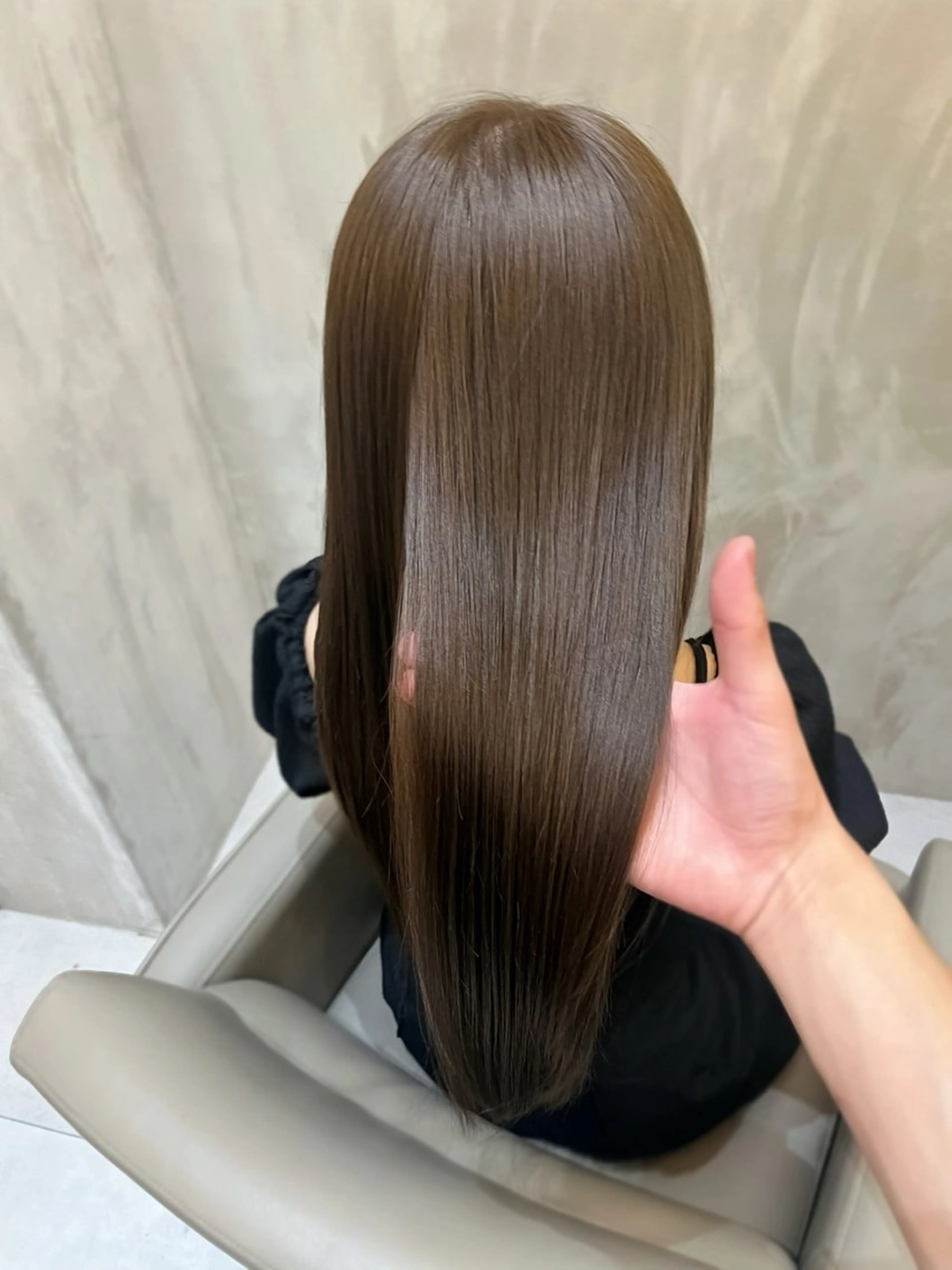 4時間メニュー【髪質改善フルコースメニュー💫】カット+艶髪ストレート+premiumケアカラー+髪質改善トリートメントの写真