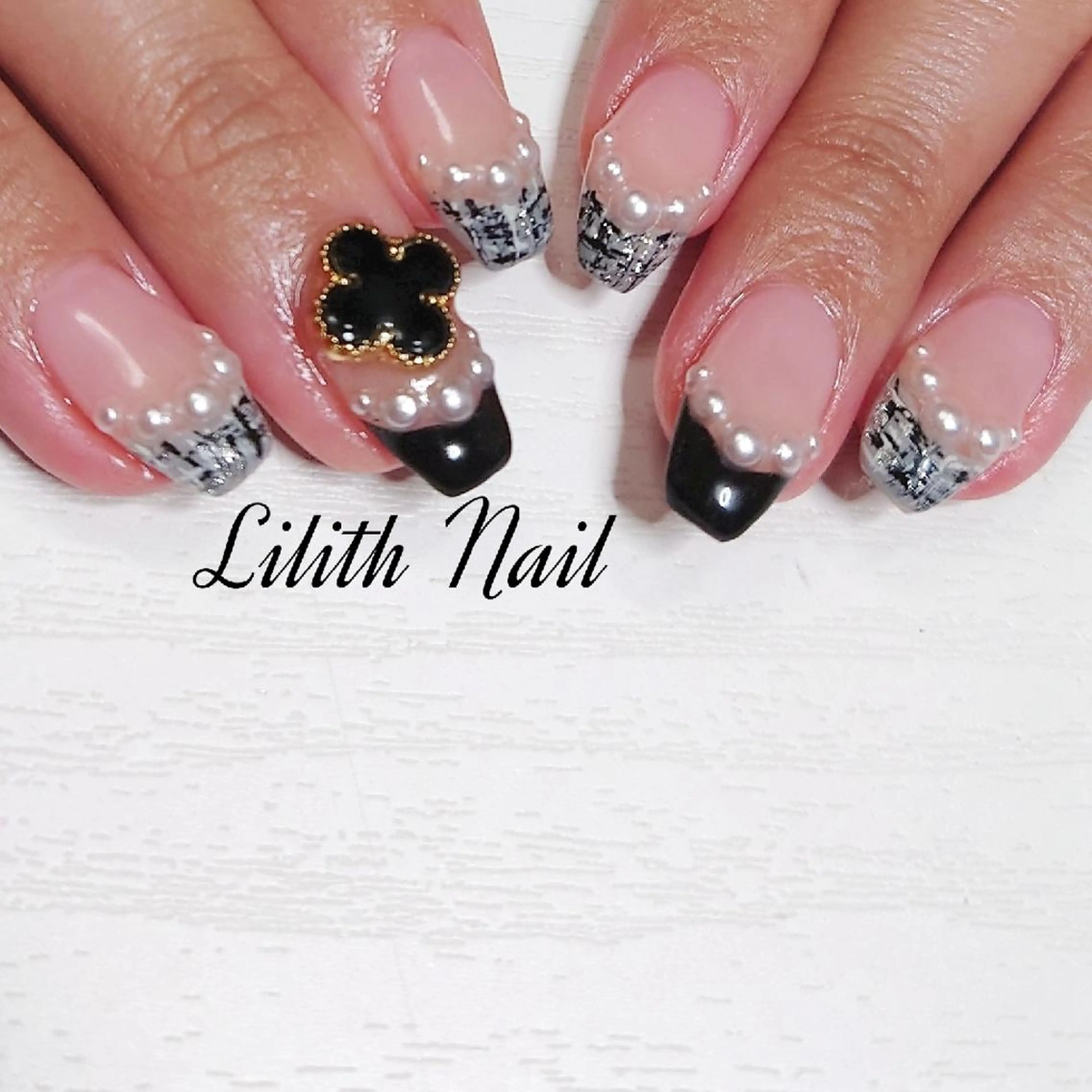 ネイル 持ち込み ツイードネイル 冬ネイル Lilith Nailのネイルデザイン
