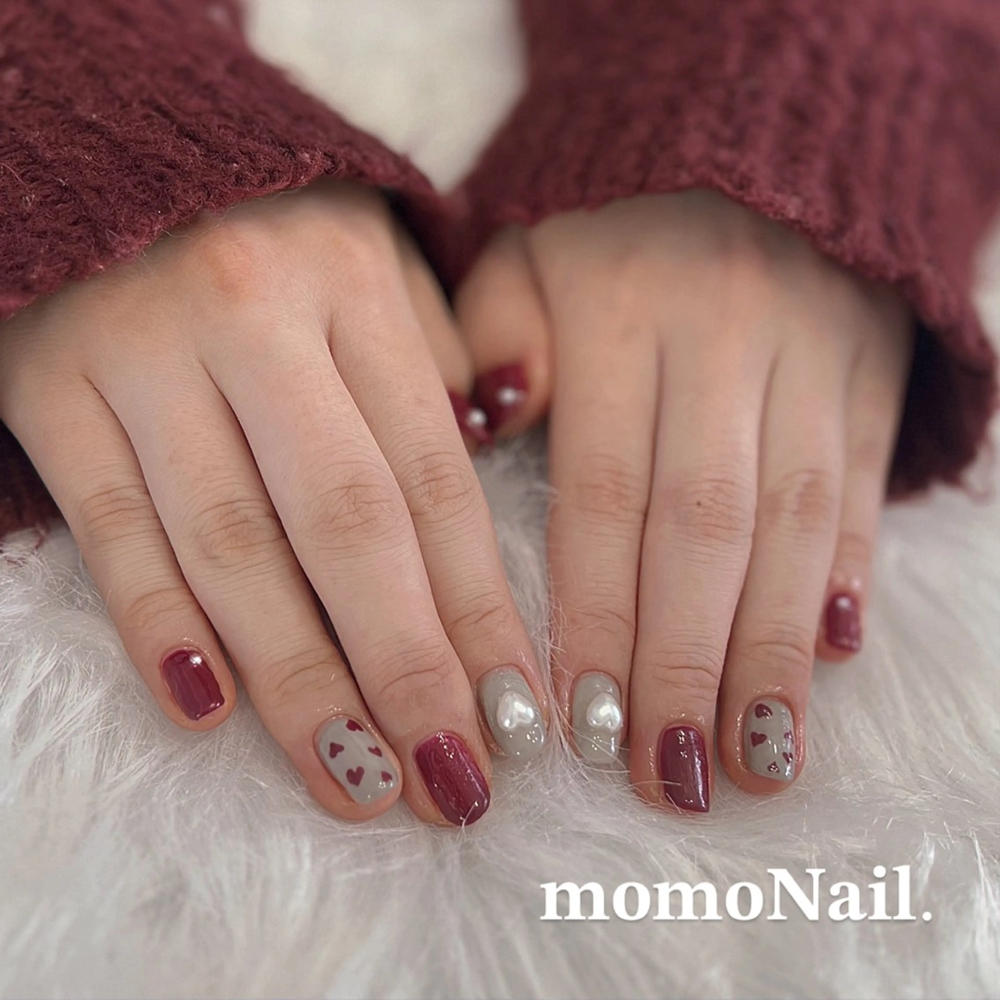 ネイル ボルドー 🆕三郷市戸ヶ崎🎀 Ownerのネイルデザイン
