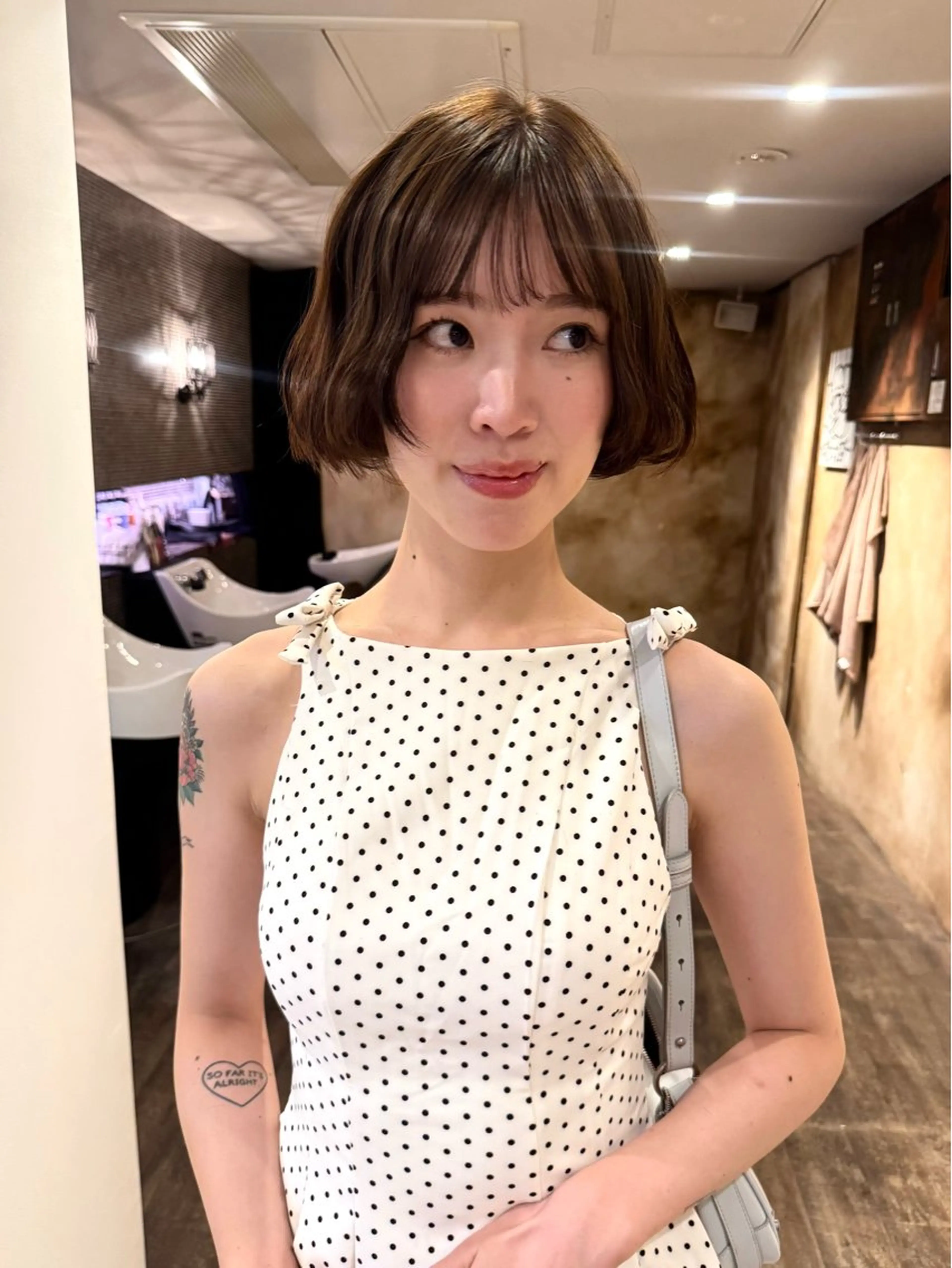 ショート カラー 顔周りカット レイヤーカット lot Karen / 心斎橋のヘアスタイル