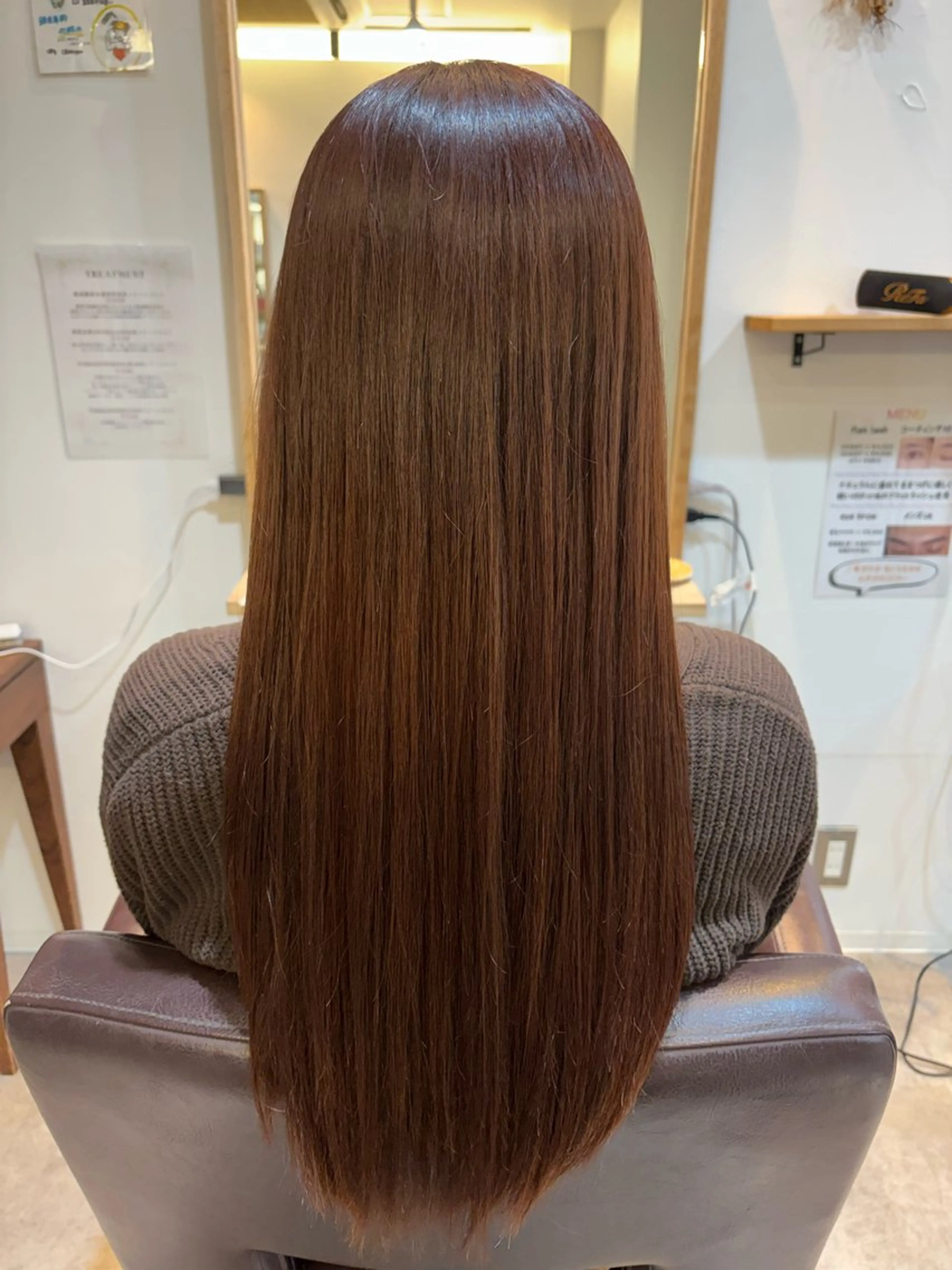 ロング カラー ダブルカラー ハイトーンカラー ボブ 顔周りカット 髪質改善 カット ヘアカラー トリートメント RISE SWELL 江坂momoneのヘアスタイル