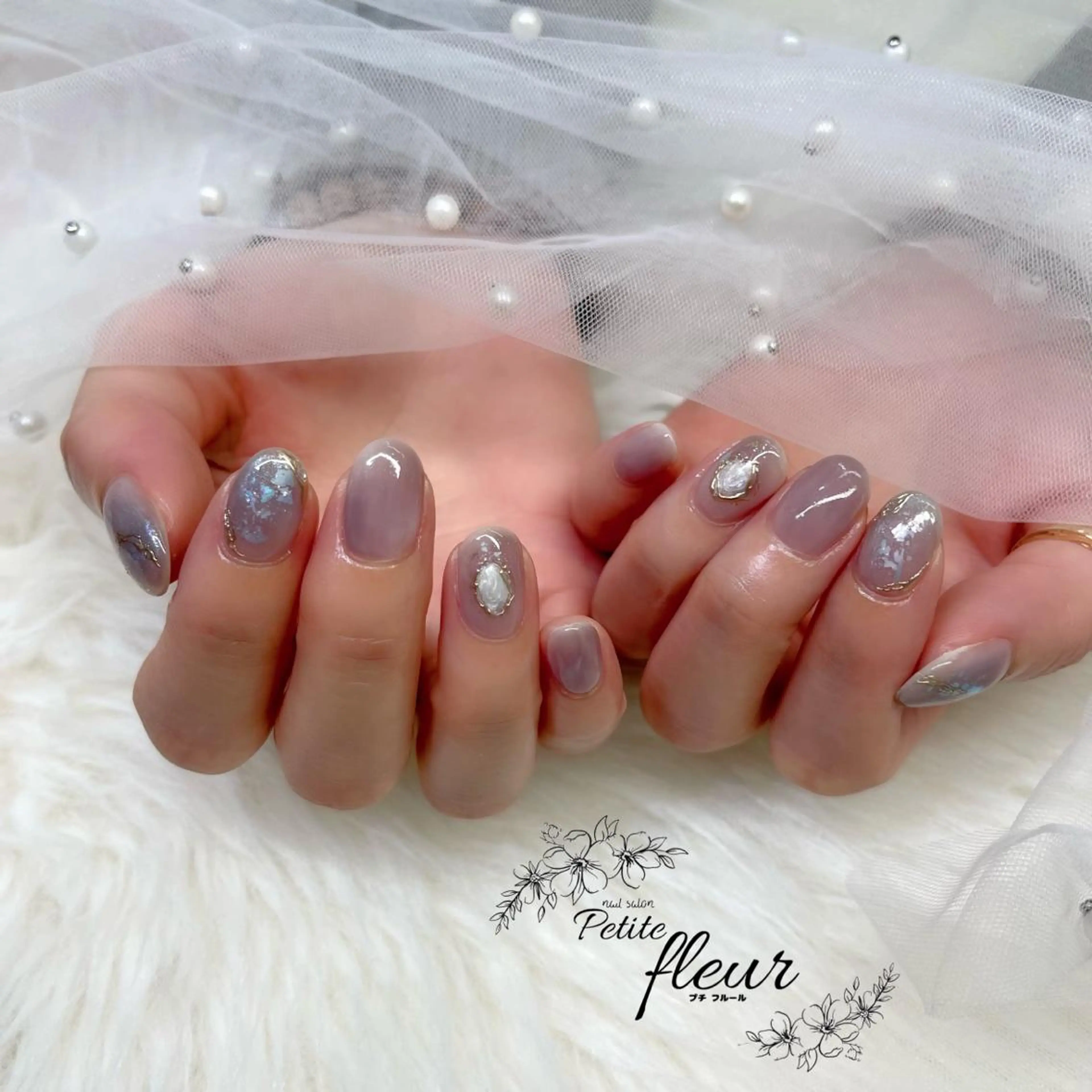 ネイル ニュアンスネイル ❁⃘*。Petite fleur❁⃘*りさのネイルデザイン