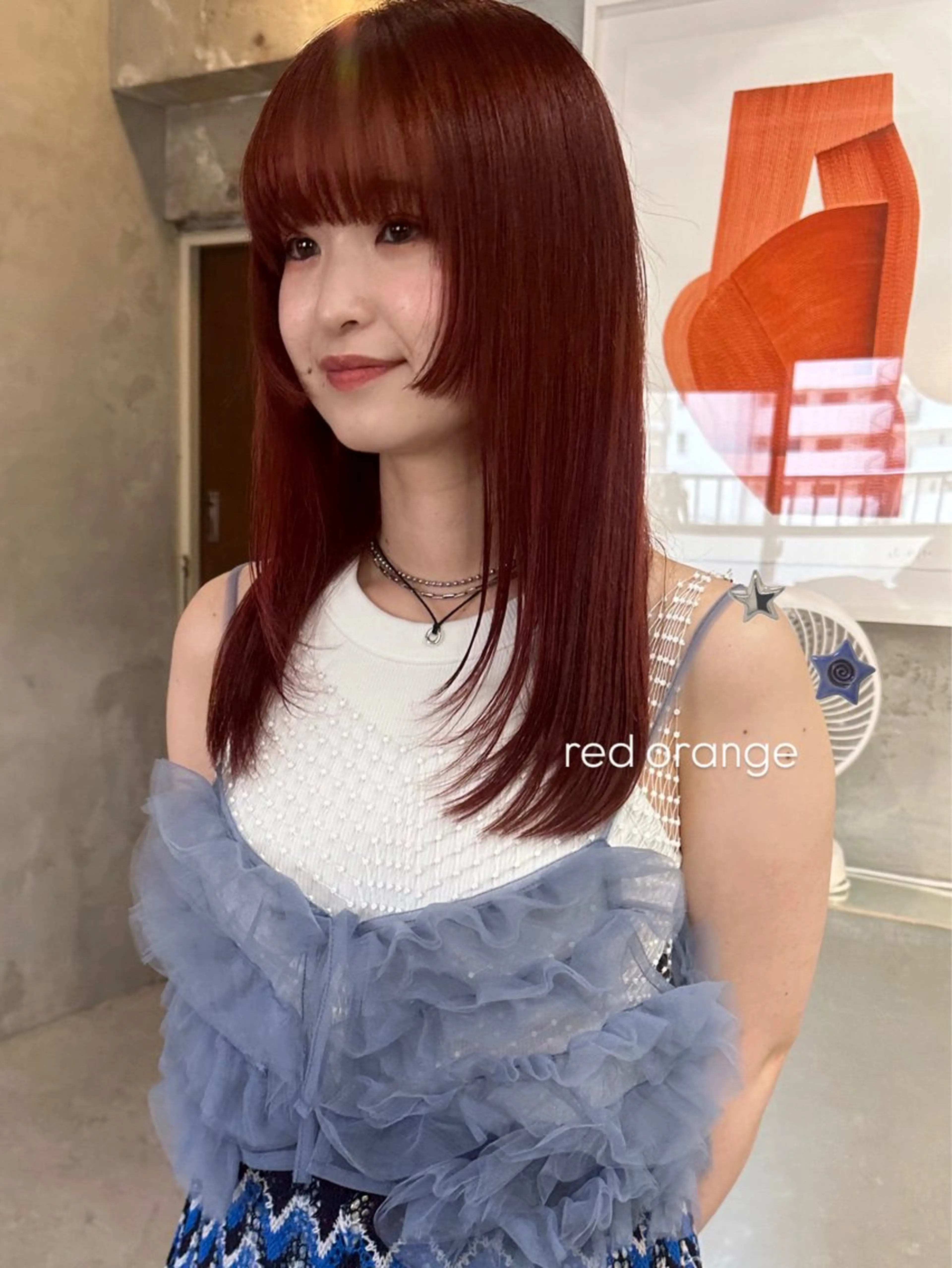 ロング カラー カット ヘアカラー トリートメント 暖色カラー/レイヤー 🌙 オノユリカのヘアスタイル