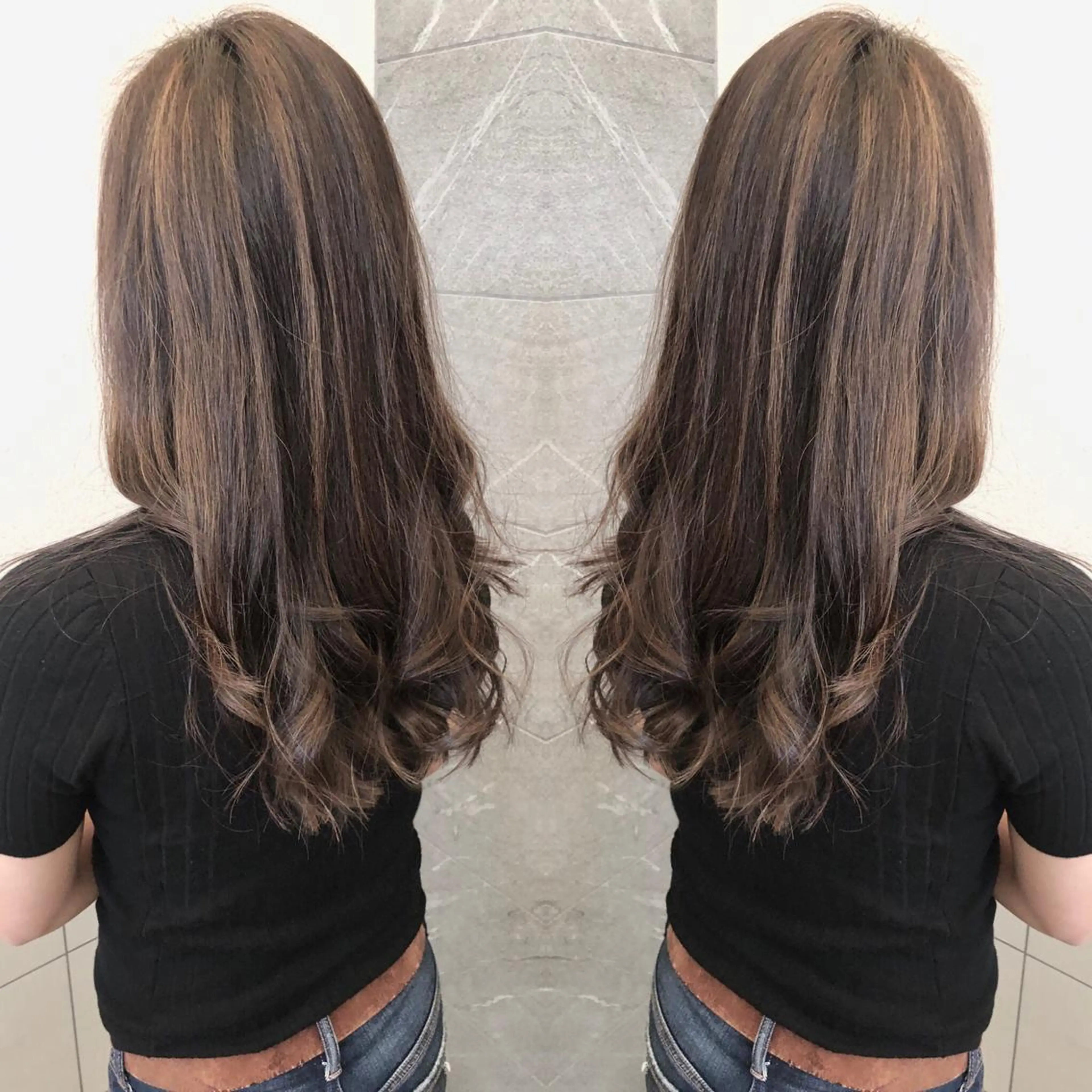 セミロング カラー ヘアカラー Hair make VERDA所属・宮下 耕平のヘアスタイル