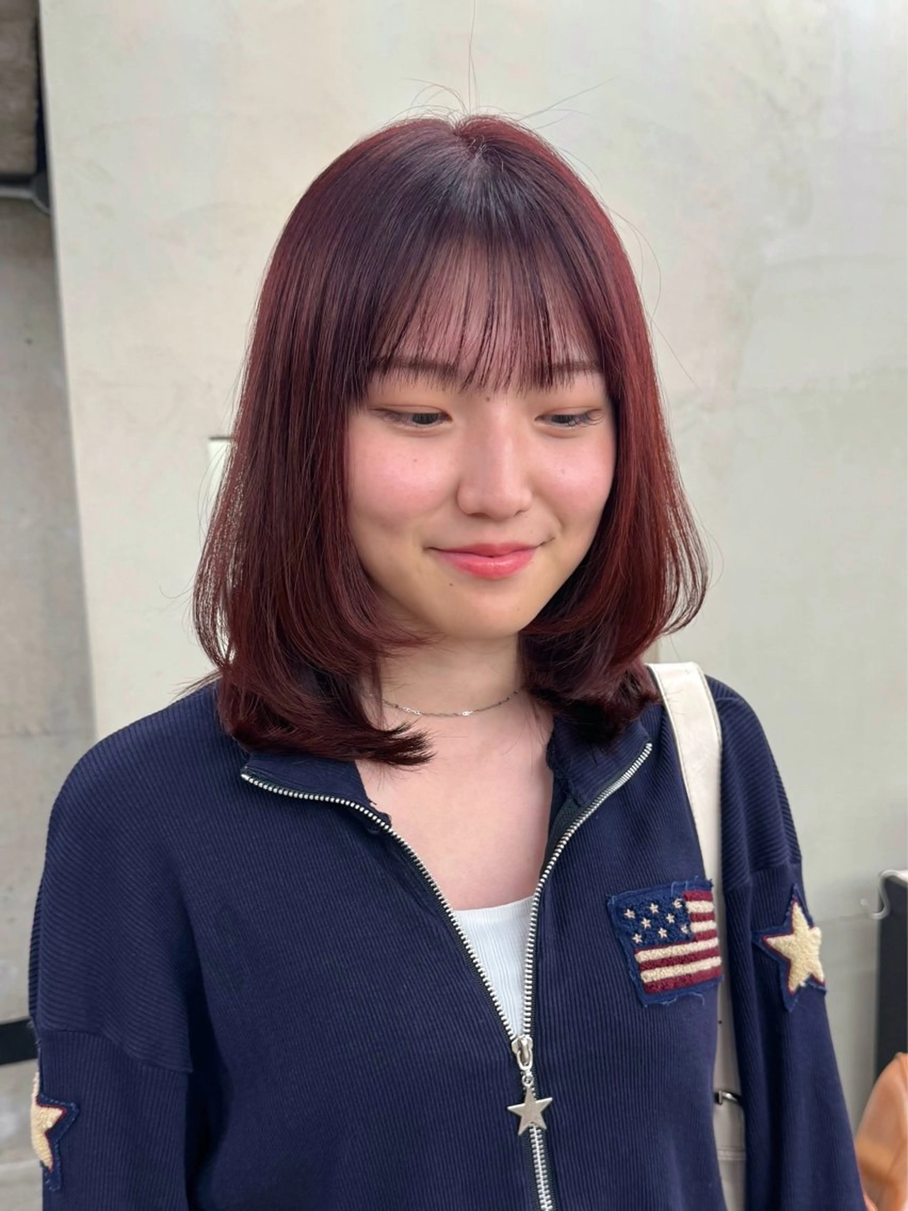 ミディアム カラー グレージュ/レイヤー /ボブ/moyu🎀のヘアスタイル