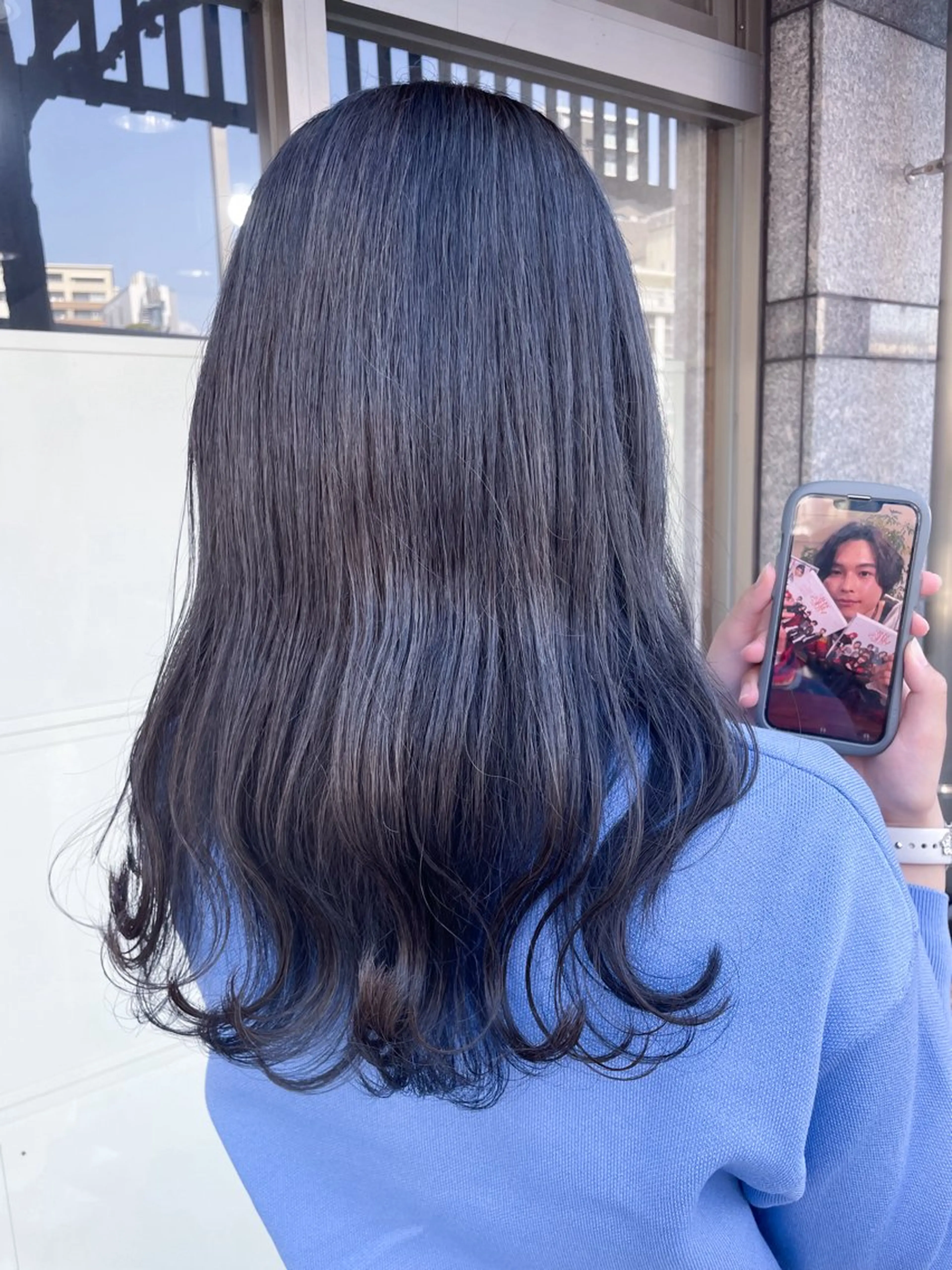 セミロング カラー グレージュ イワタ マハ/ minim hairのヘアスタイル