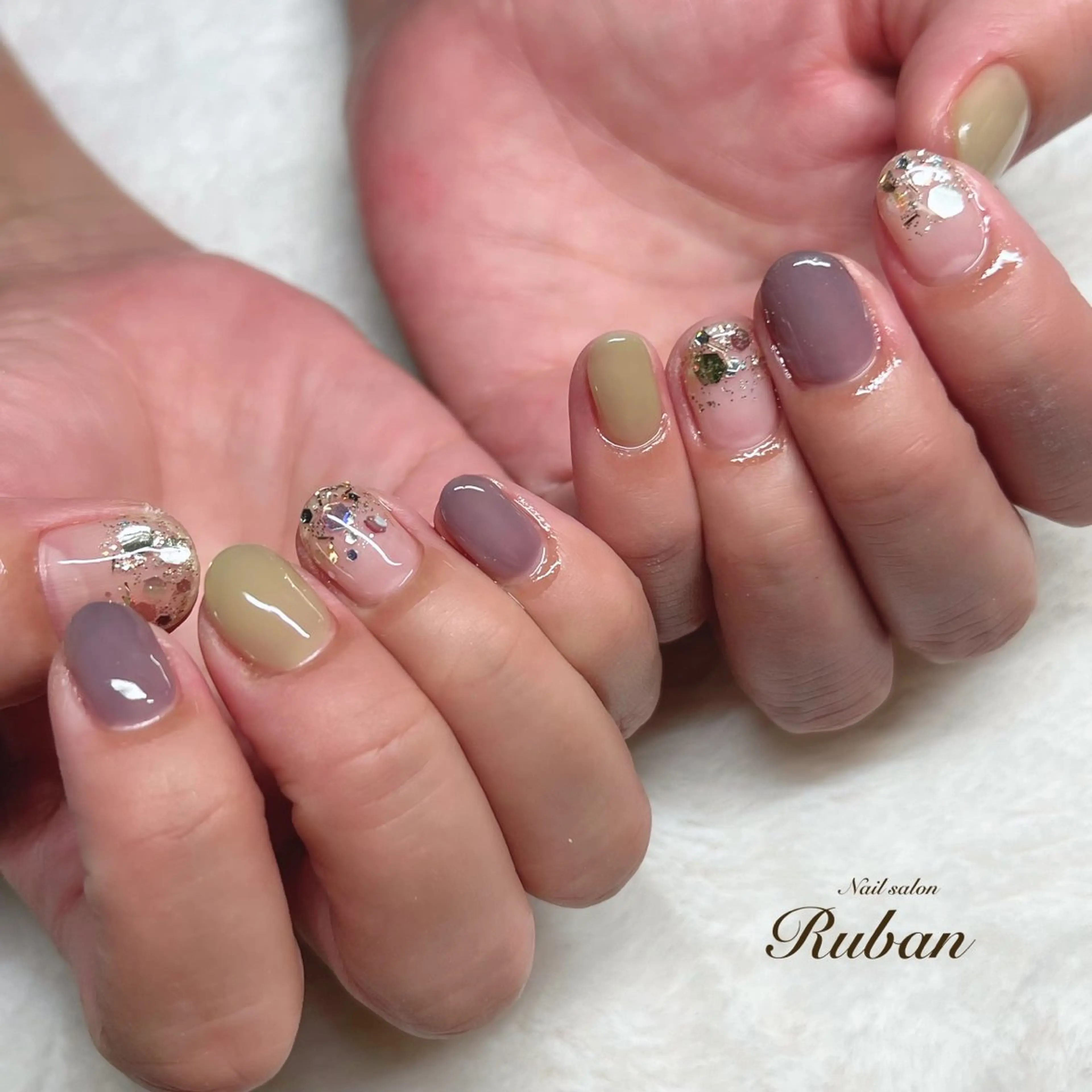 ネイル グラデーション キラキラネイル ワンカラーネイル シンプルネイル Nail salon Ruban所属・Nail salon Rubanのネイルデザイン