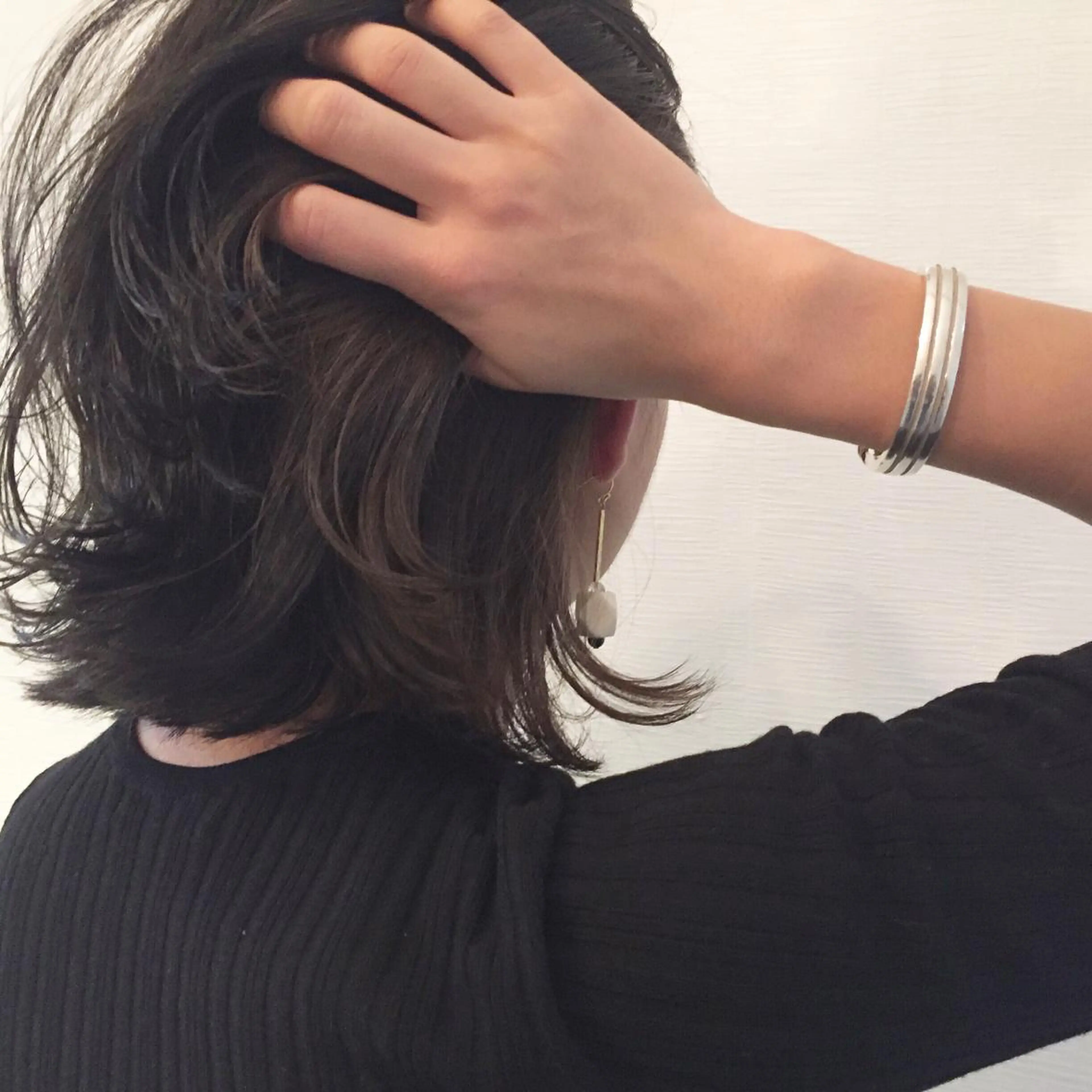 ミディアム カラー ブリーチ グレージュ インナーカラー ブリーチなしカラー オリーブカラー toiro by lien hair atelier所属・池田 真由美のヘアスタイル