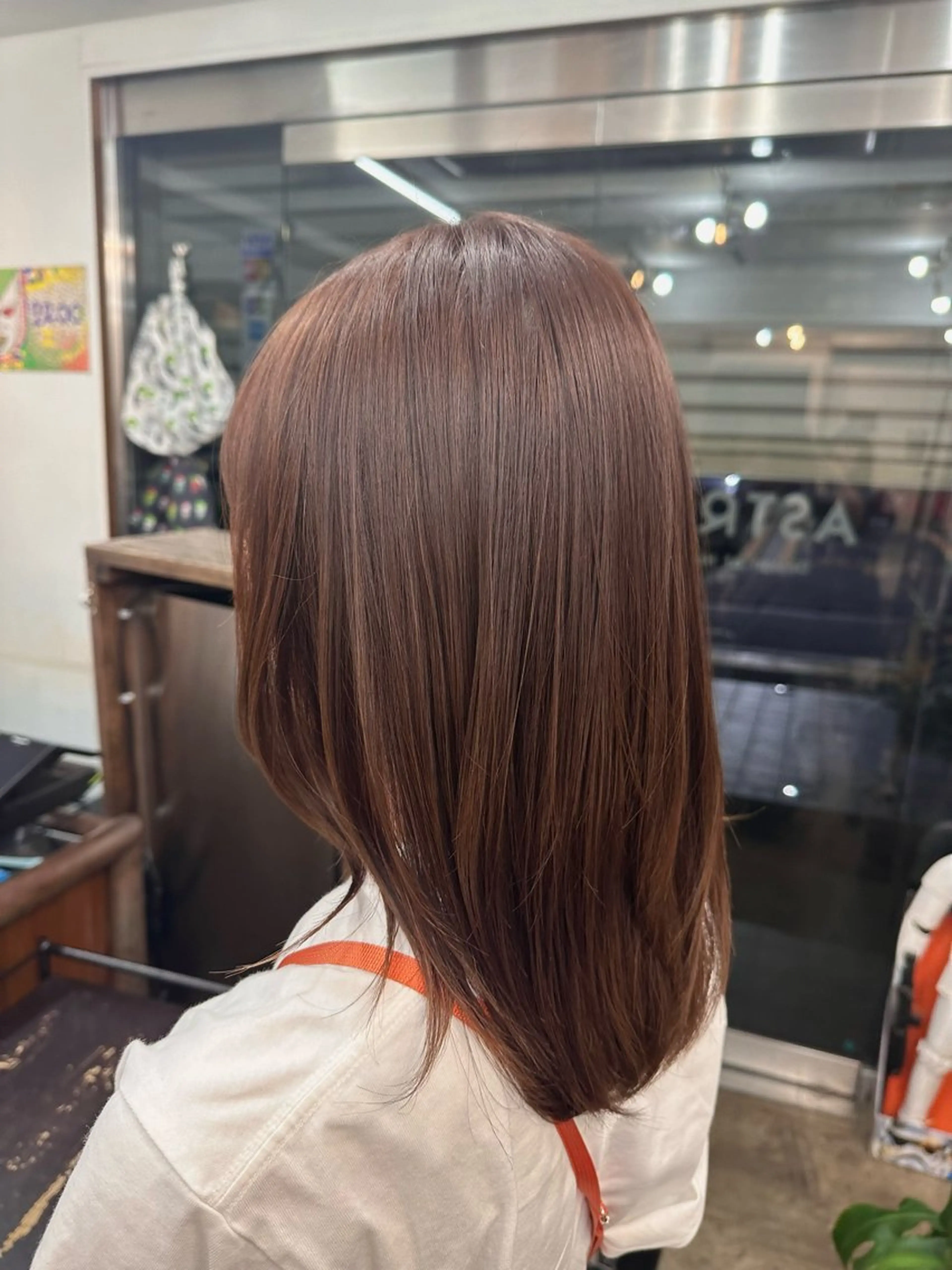ミディアム ピンクブラウン ASTRO design of hair所属・メンズ/似合わせ✂️ 田中 梨瑚のヘアスタイル