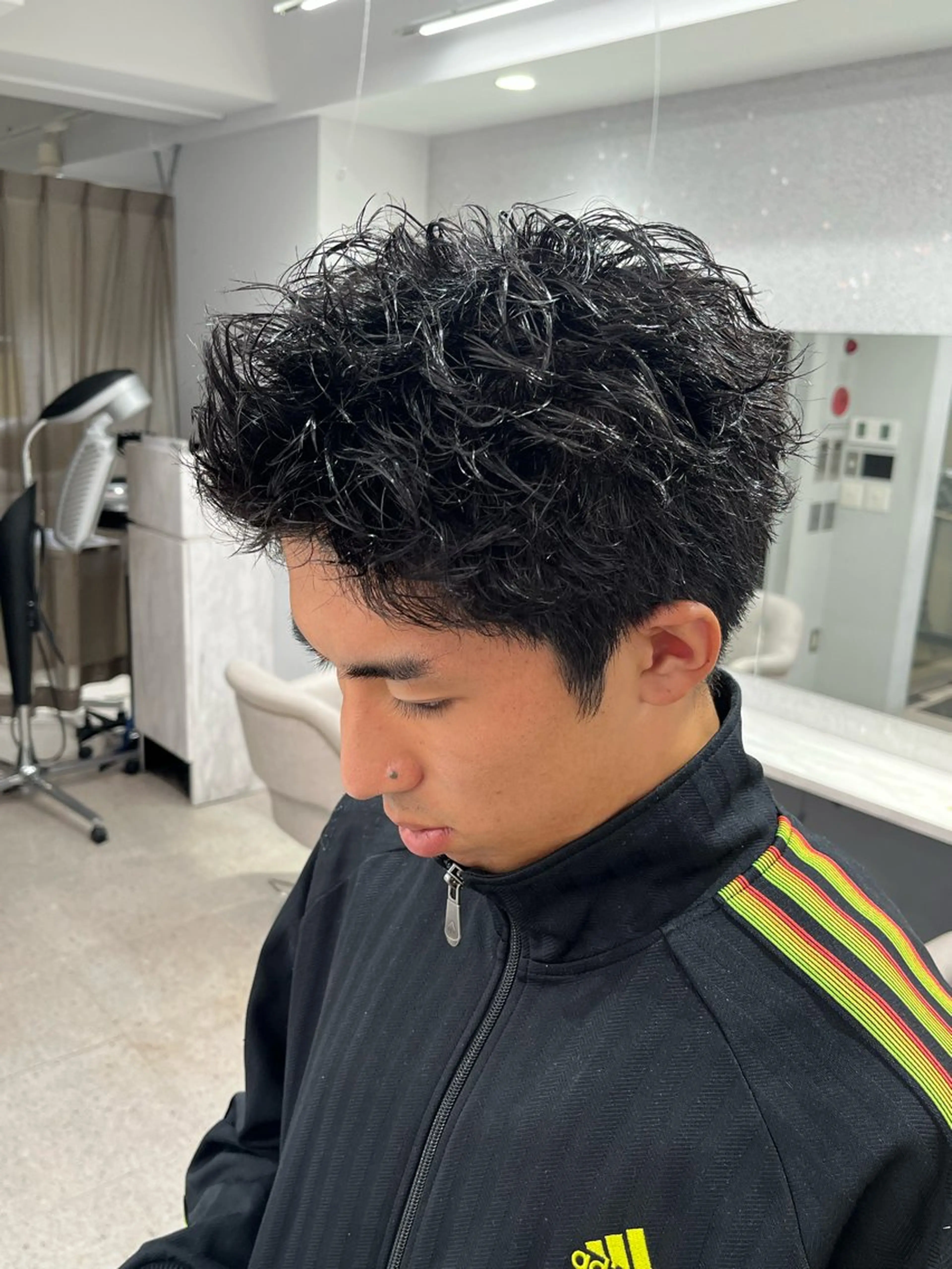 パーマ メンズ スパイキーショート カット パーマ 🍐シャドウパーマ メンズ特化/守岡🍐のヘアスタイル