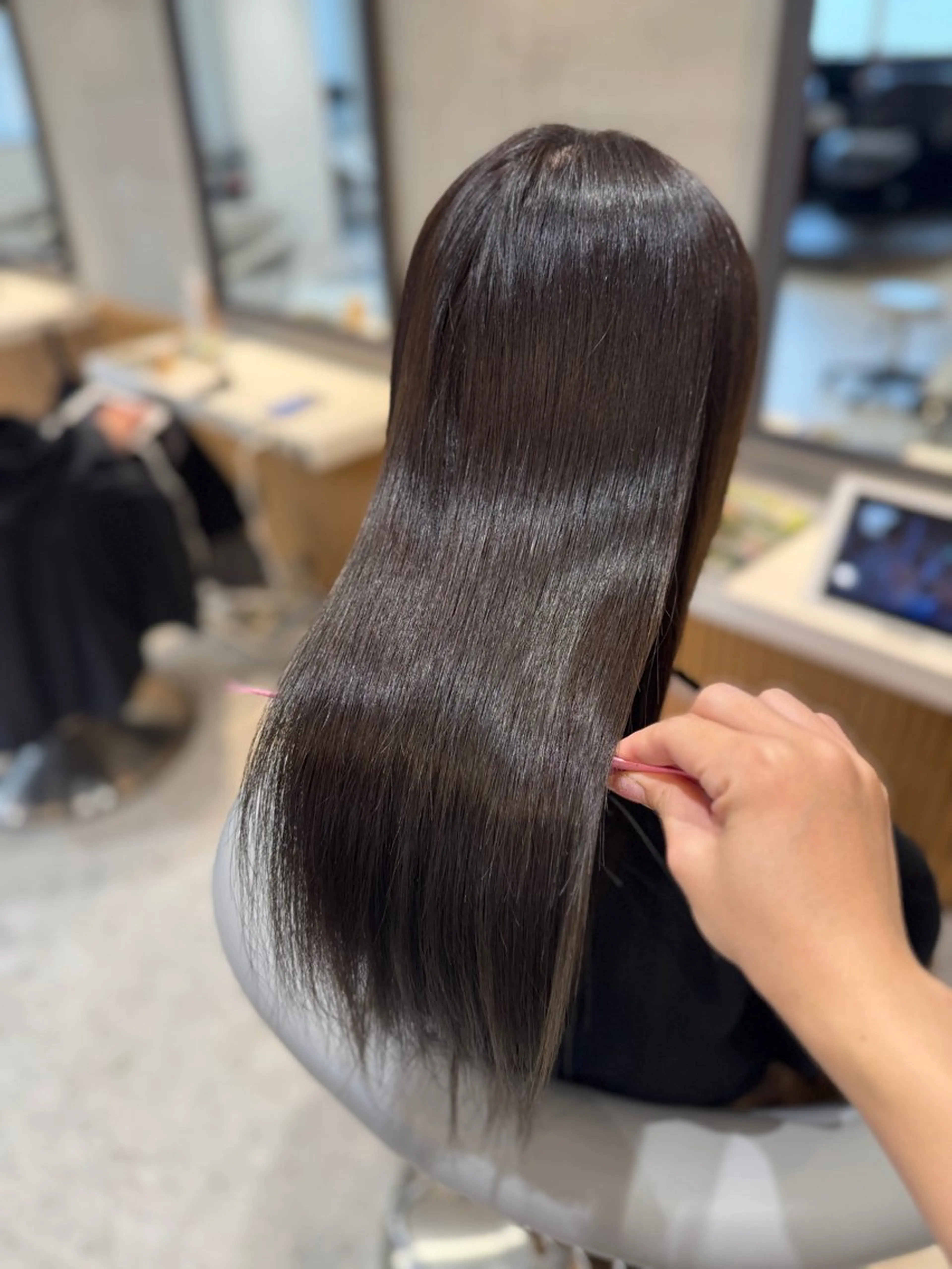 ロング カラー 透明感カラー ブリーチなしWカラー ヘアセット🎀はるかのヘアスタイル