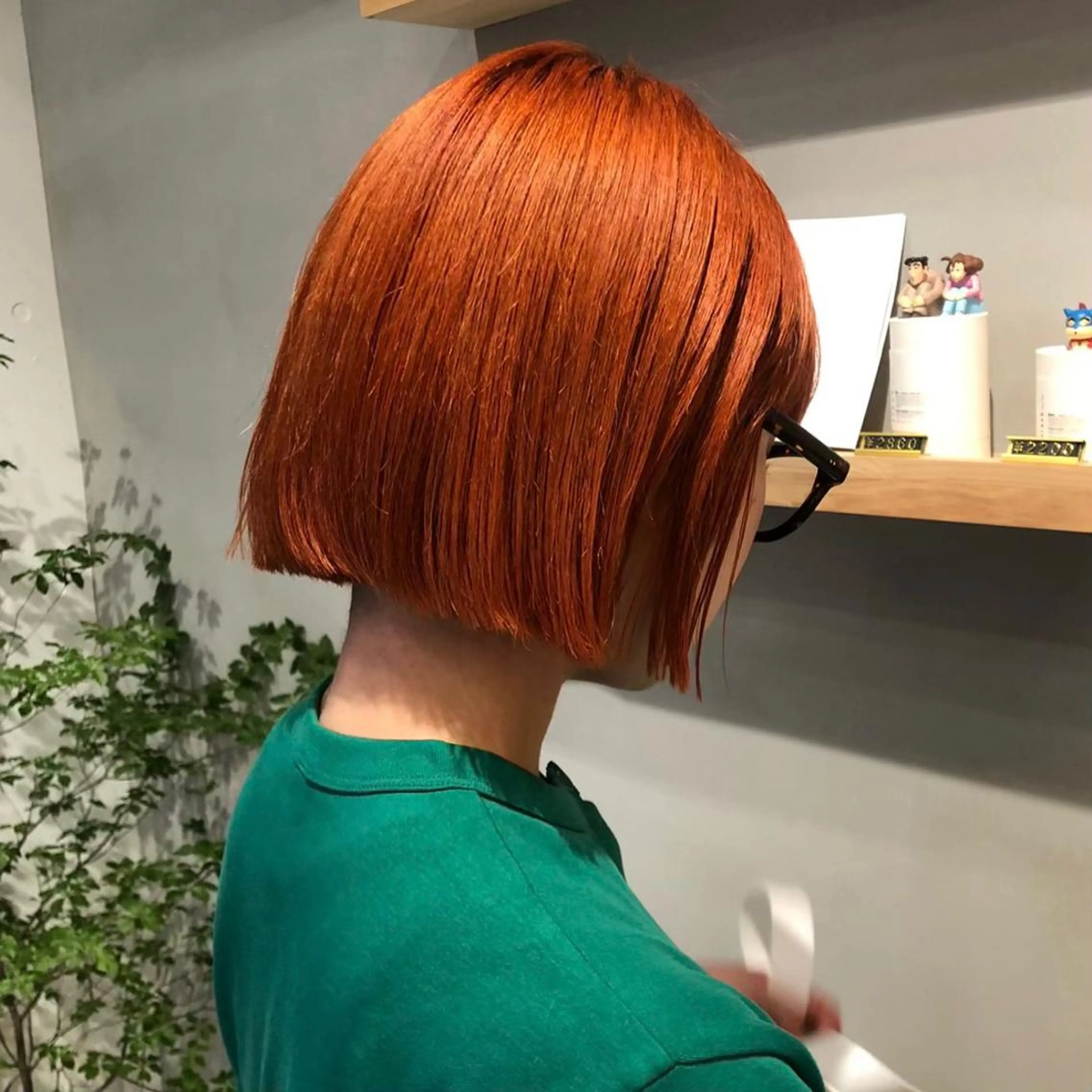 ショート カラー オレンジ ボブハイトーン🦖 デザインMAMIのヘアスタイル