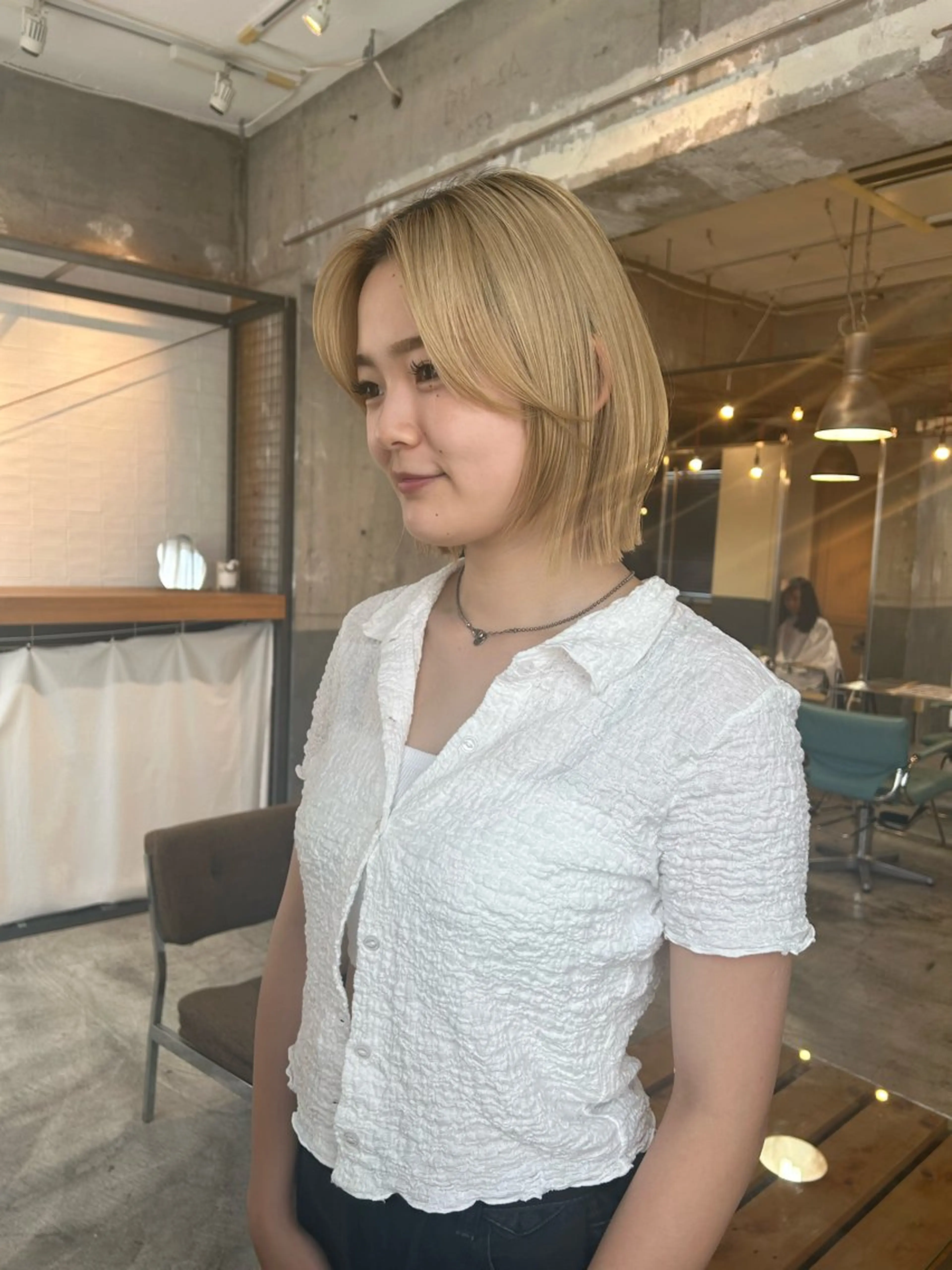 ショート カラー ボブレイヤー ボブ レイヤーカット カット keen 立川のヘアスタイル