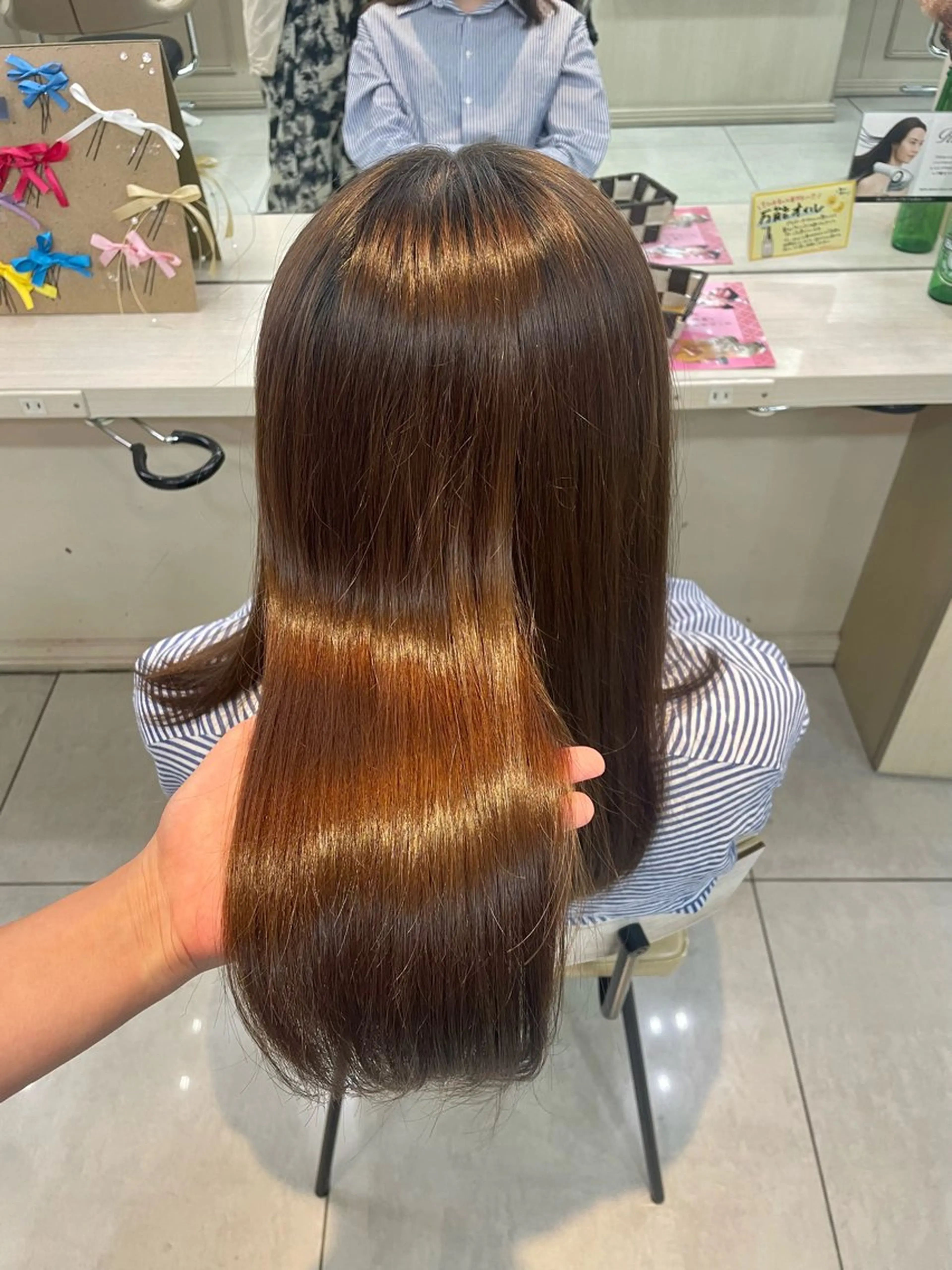 ミディアム トリートメント トリートメント 横浜パーマ🌐 暖色カラー🍒もえかのヘアスタイル