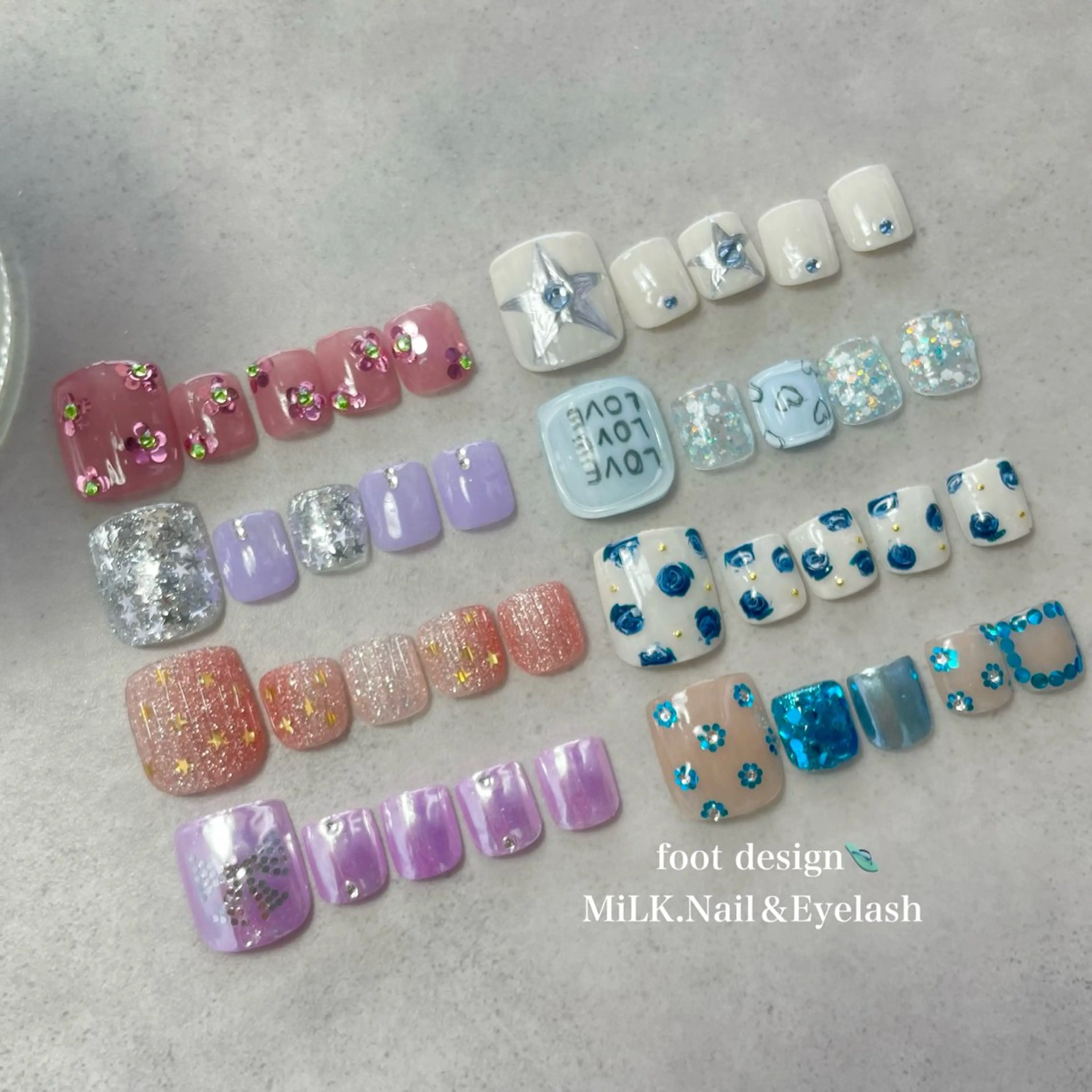 ネイル フットネイル フットネイル MiLK. Nail&Eyelash所属・MiLK. wakaのマツエク・マツパデザイン