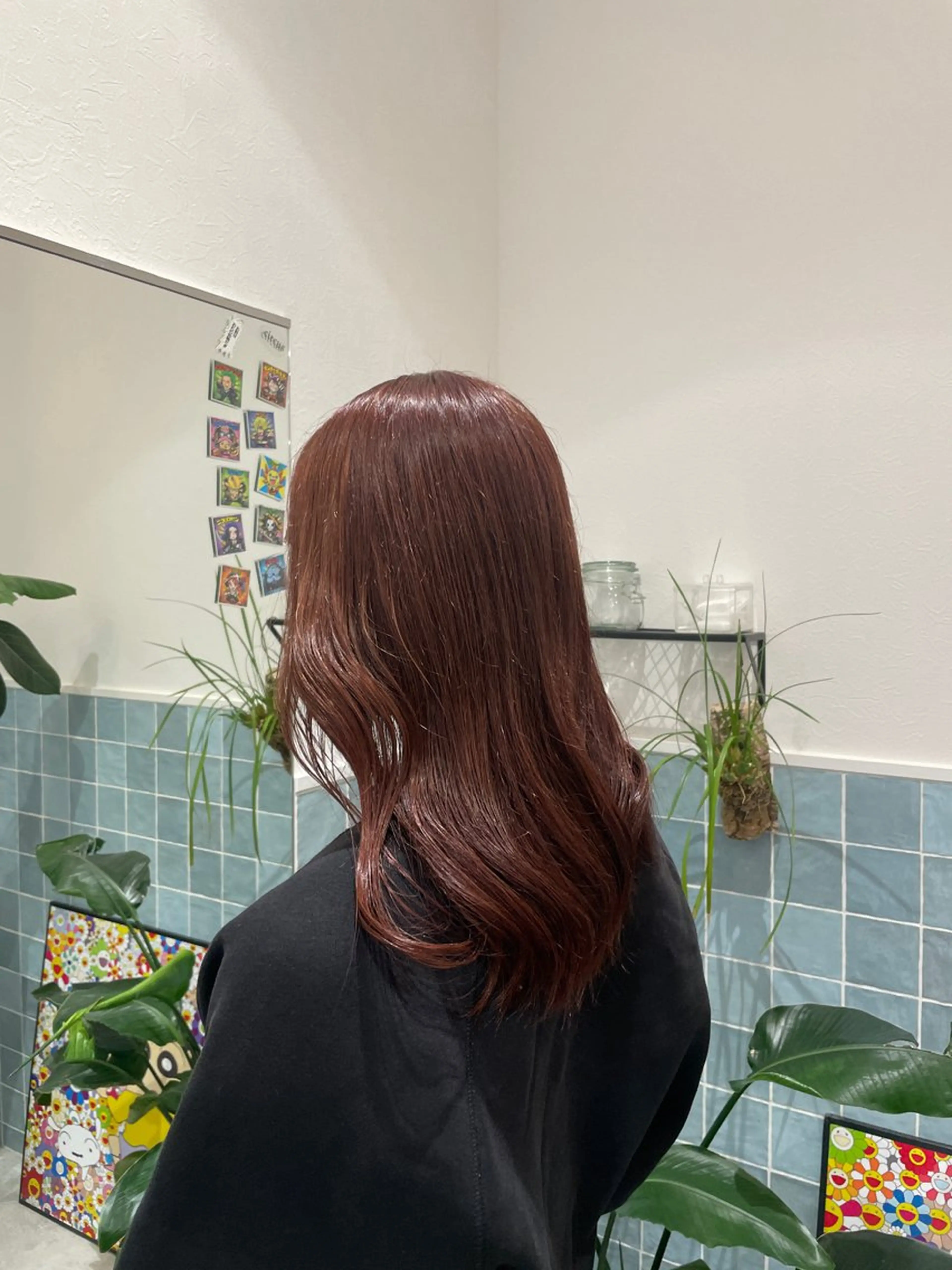 ロング カラー ブラウンカラー ダブルカラー ピンクカラー ピンクブラウン ヘアカラー トリートメント 透明感イルミナカラー ／寒色/MOMOKAのヘアスタイル