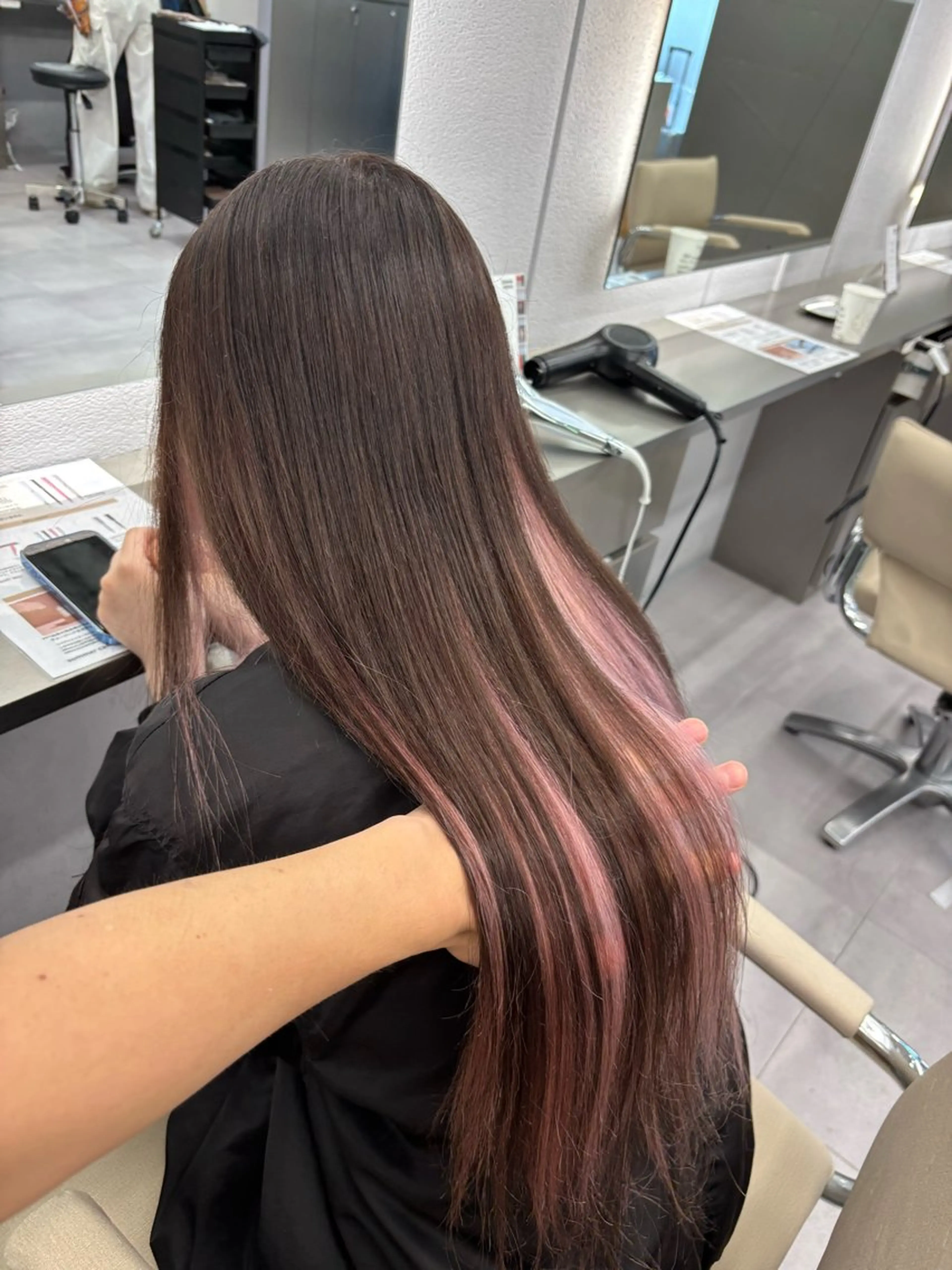 ロング カラー ブロンド ピンクカラー ホワイトピンク ヘアカラー 名古屋/デザイン/ ブリーチ/松井亮磨のヘアスタイル