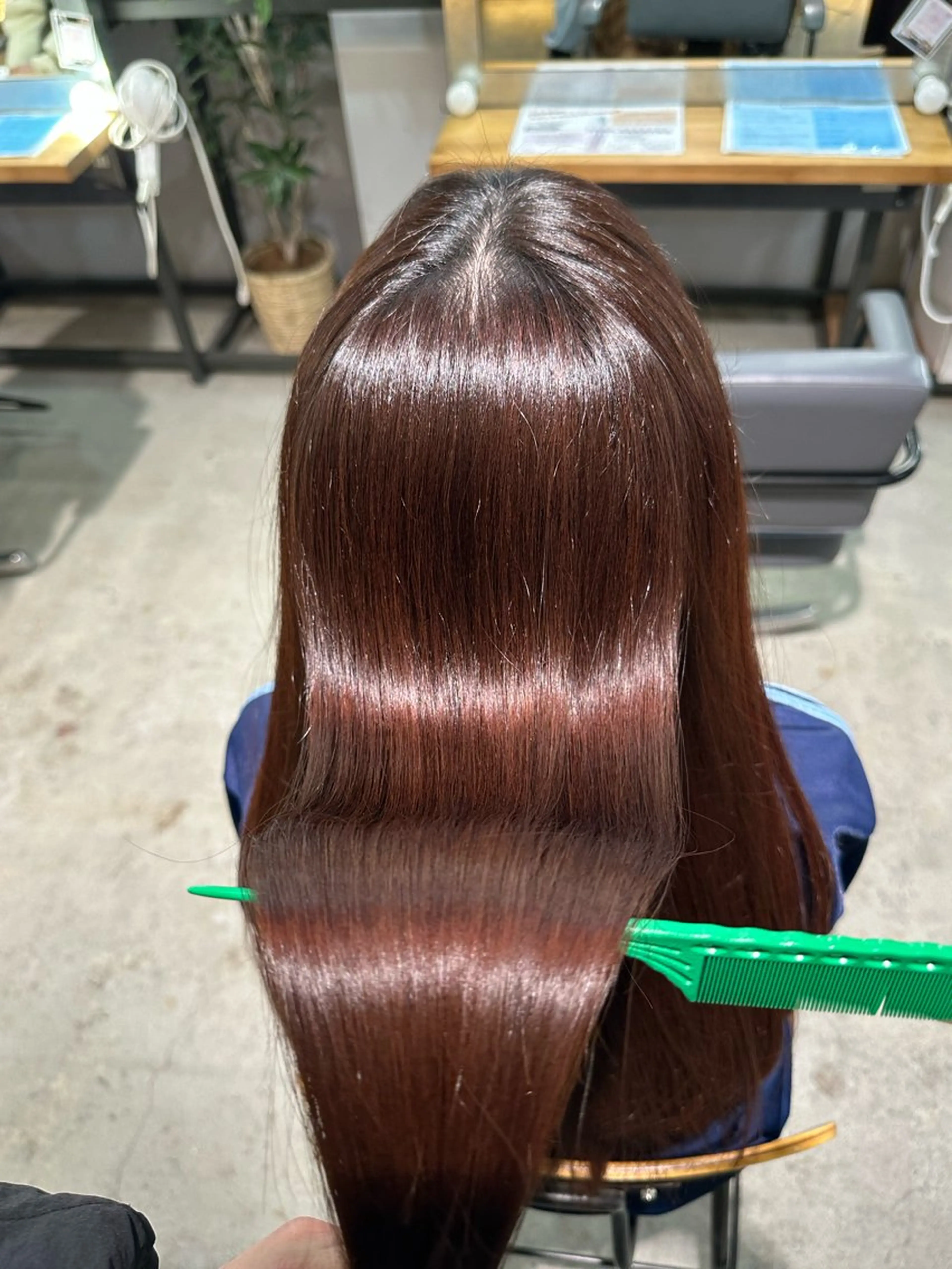 ロング 髪質改善 カット 縮毛矯正 トリートメント 溜 一太のヘアスタイル