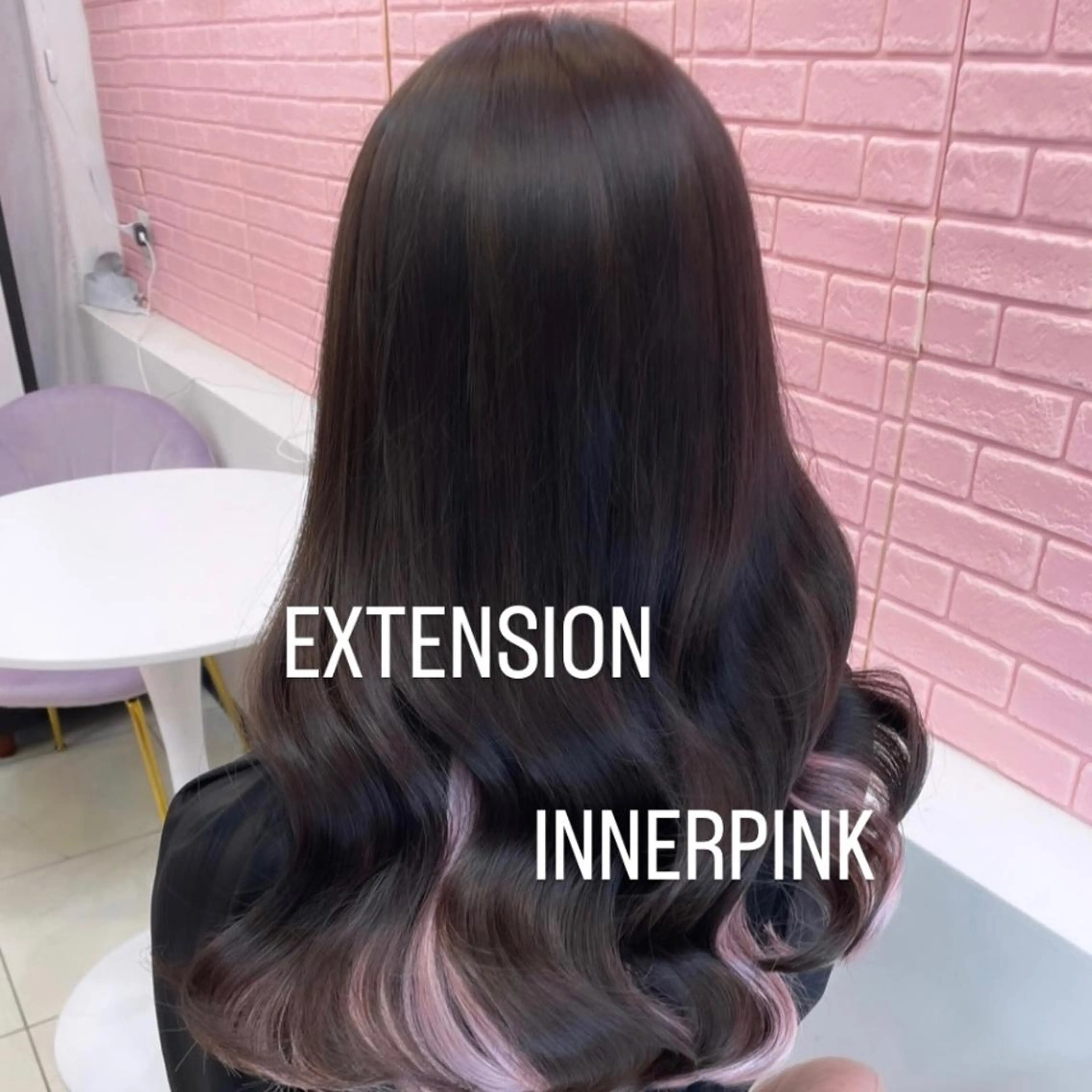 セミロング カラー エクステ エクステ🩵ブリーチ 韓国ヘア🩵KAEのヘアスタイル