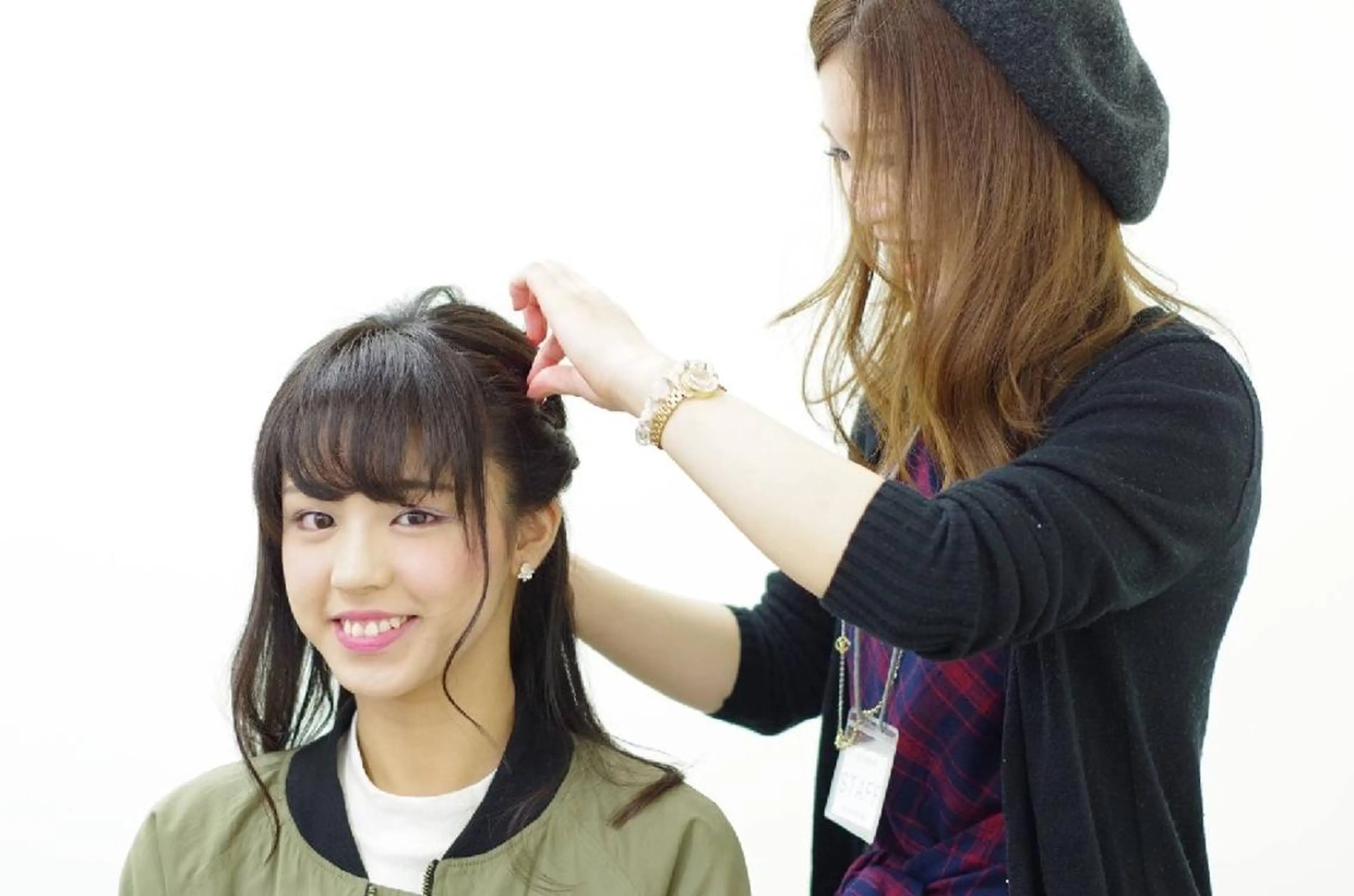 ヘアアレンジ セミロング shimizu mayuのマツエク・マツパデザイン