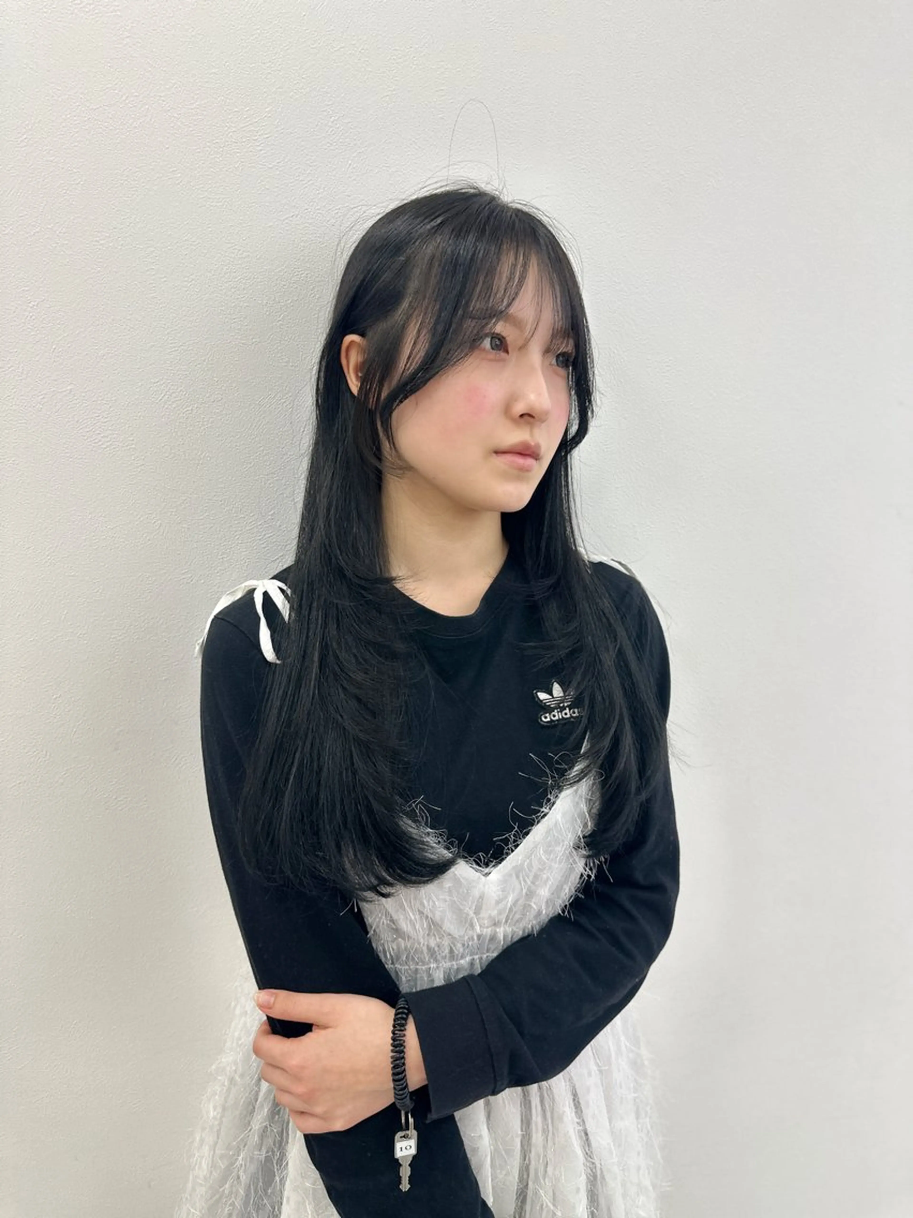 ロング カラー パーマ ヘアアレンジ メンズ キッズ ♥️韓国ヘア レイヤー♥️ゆりのヘアスタイル