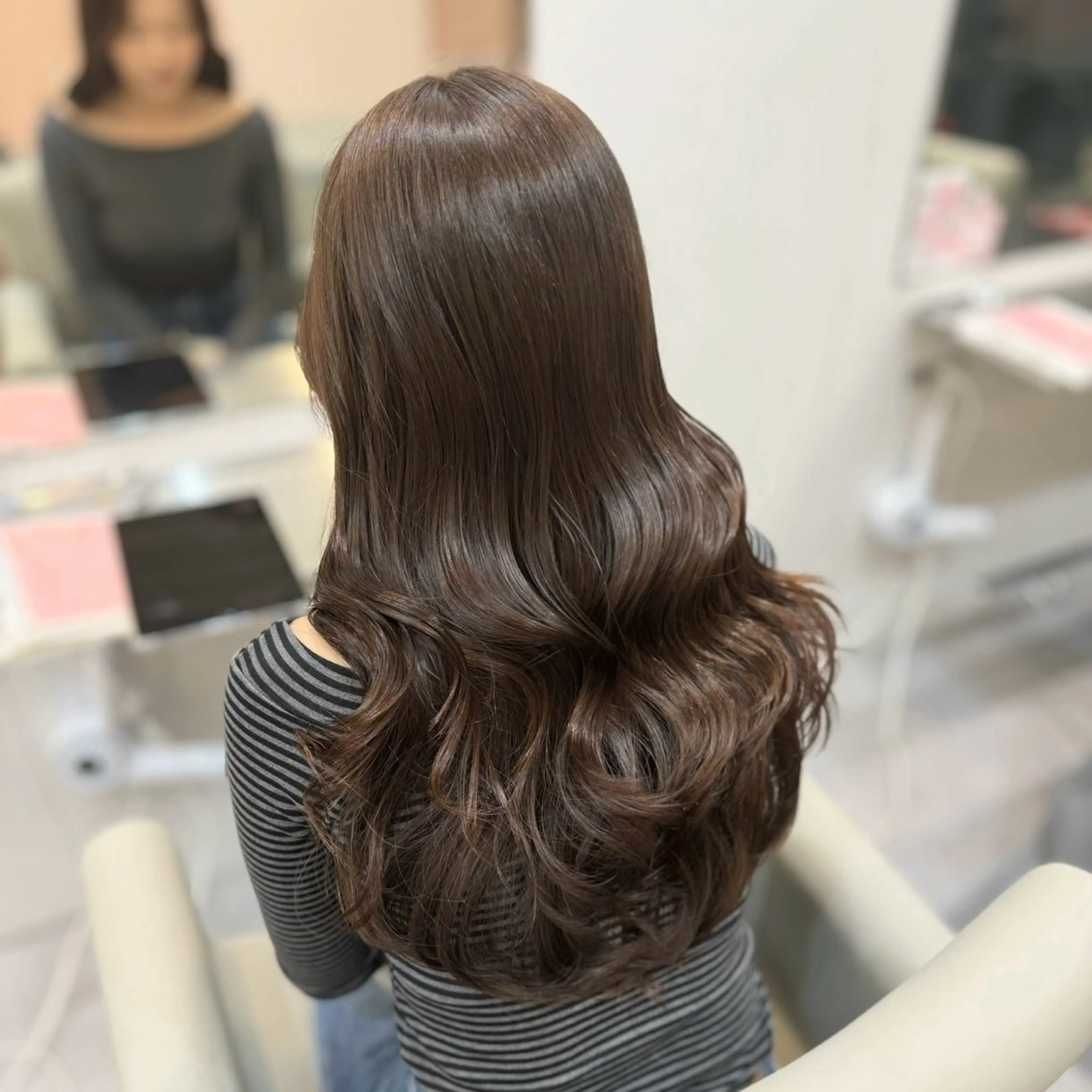 ロング カット ヘアカラー R 横浜【アール】所属・ハイトーン/韓国 ヘア　momo˚✧₊のヘアスタイル