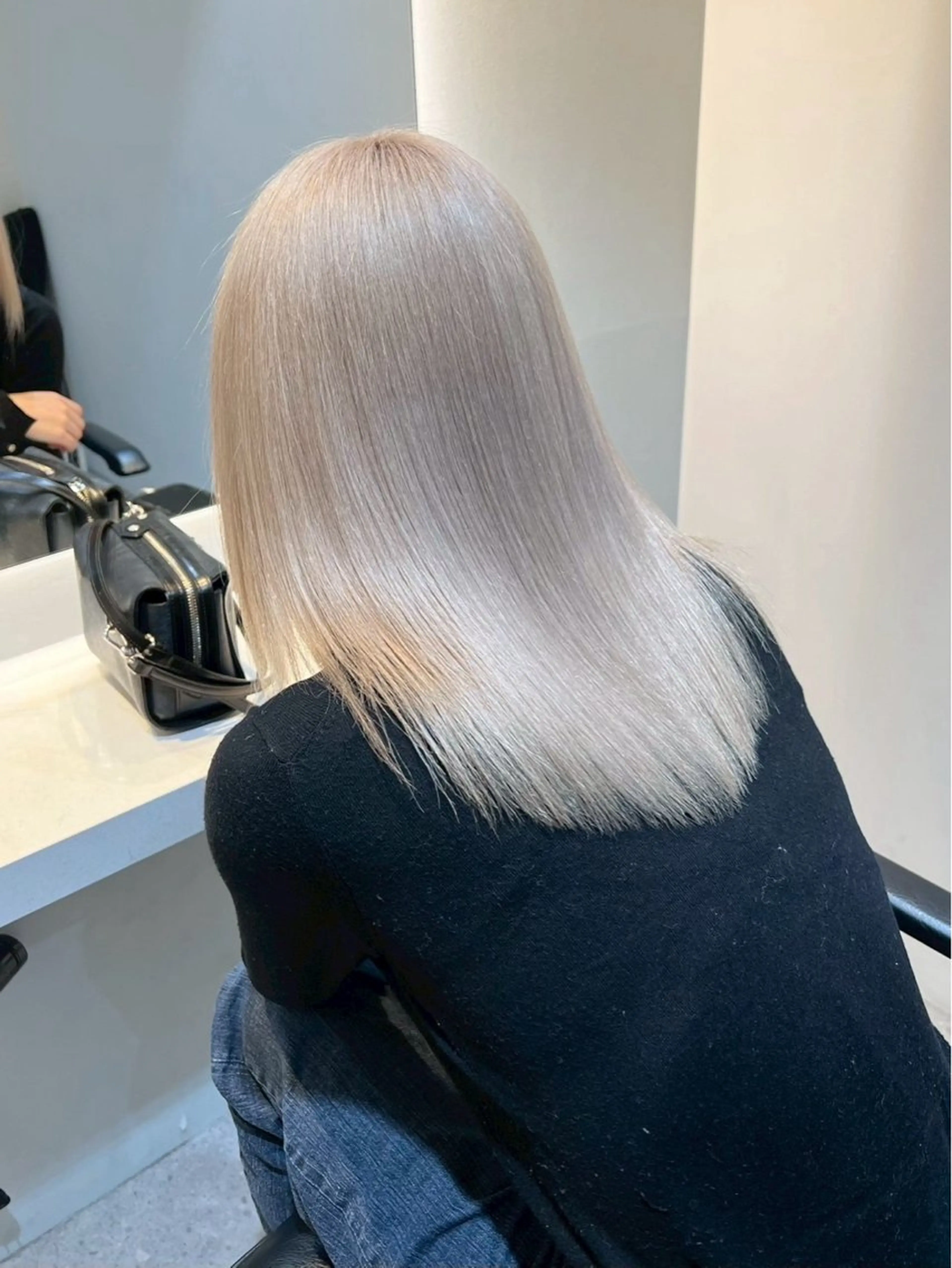 ミディアム カラー ヘアカラー SEINA️️/烏丸 ブリーチ/ハイトーンのヘアスタイル