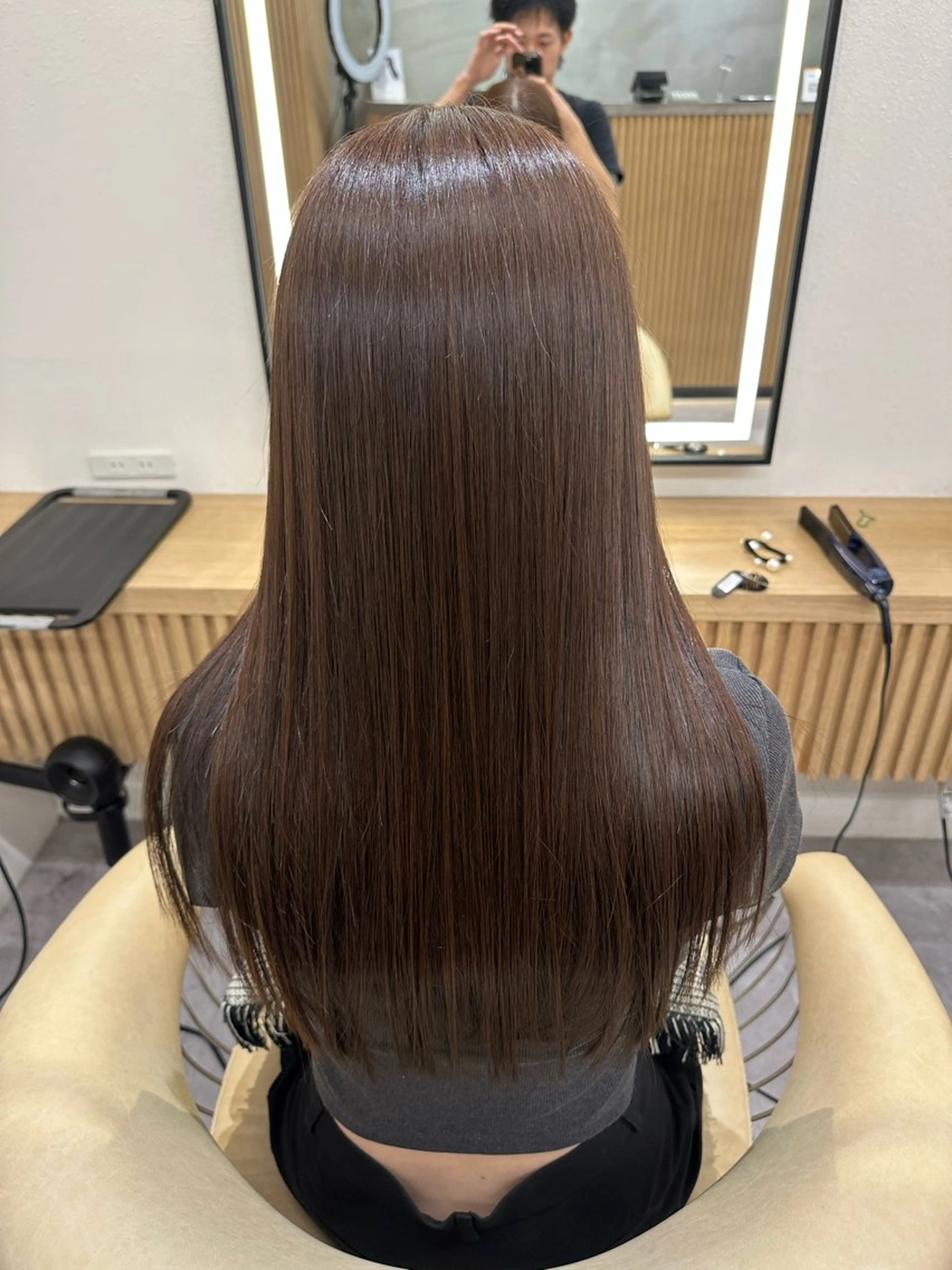 ロング 縮毛矯正 藤村 将士のヘアスタイル