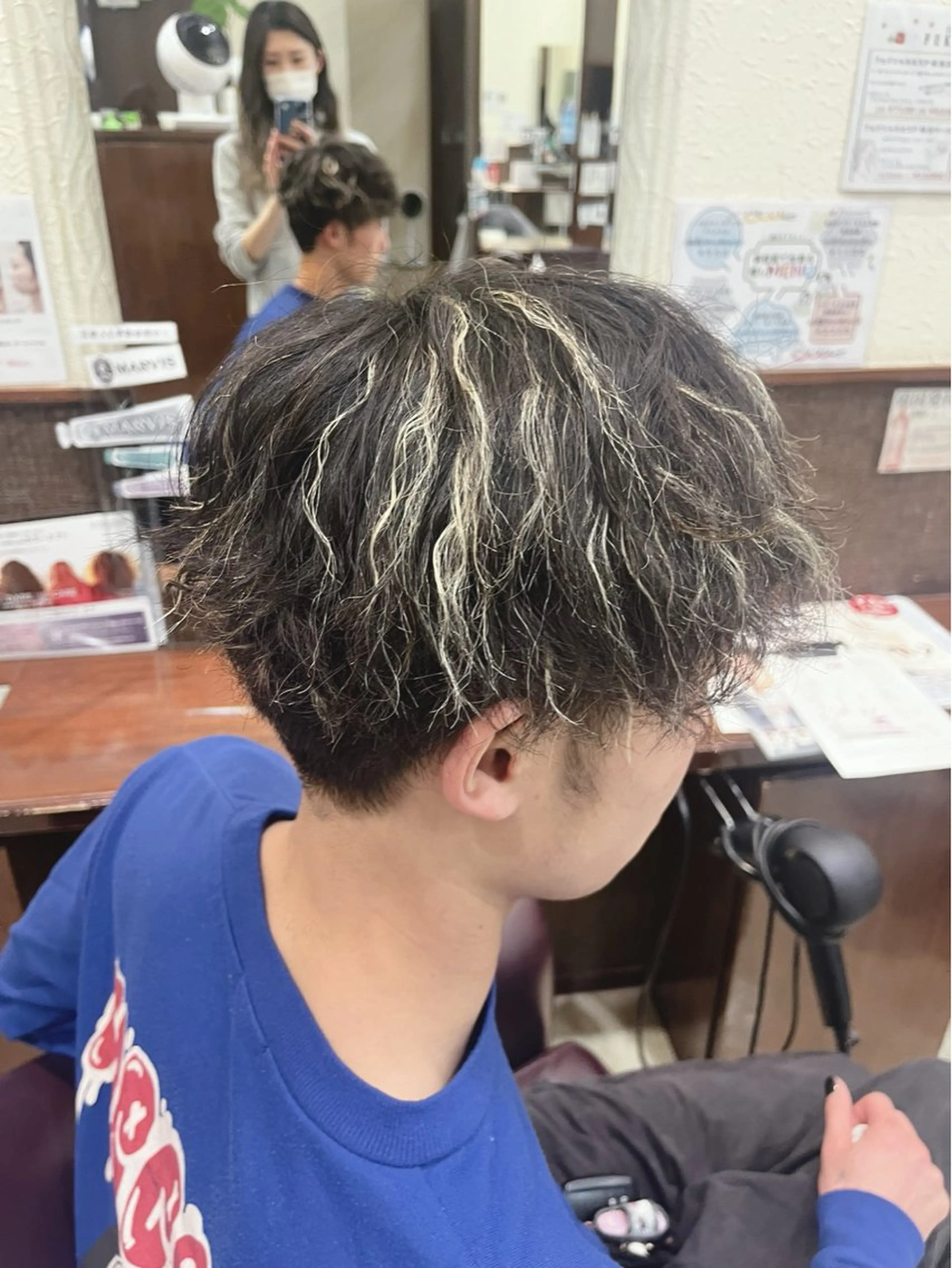 ショート カラー パーマ メンズ BENI鈎取 kanakoのヘアスタイル