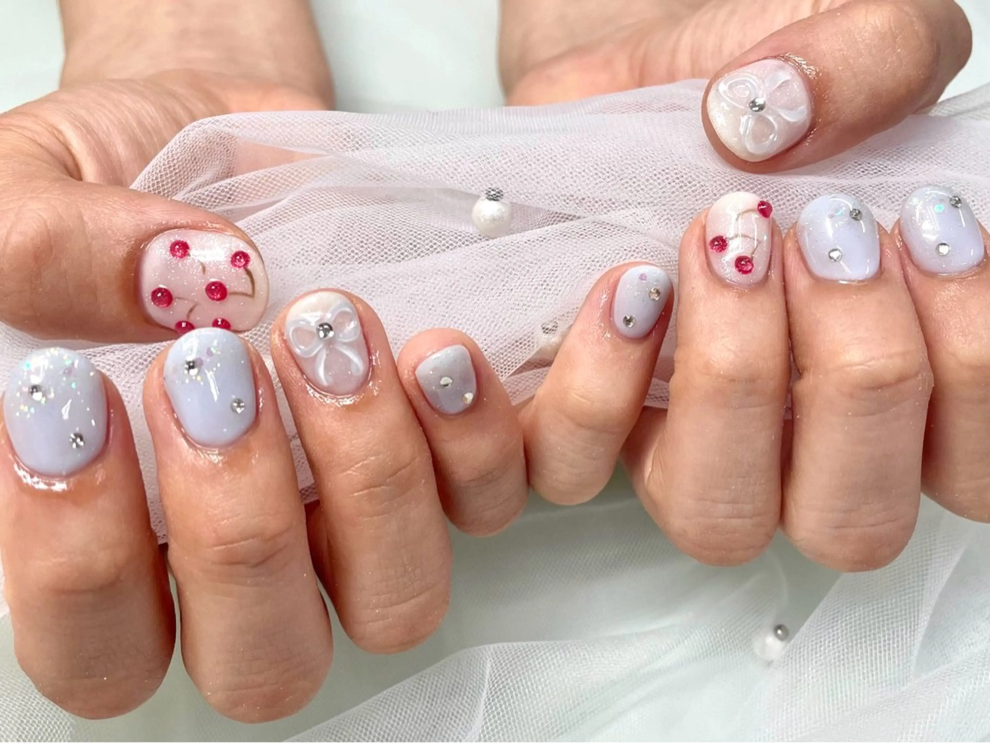 ネイル アートネイル ジェルネイル マグネットネイル 持ち込み パラジェル ハンドネイル Nail Neige🐈🌙のネイルデザイン