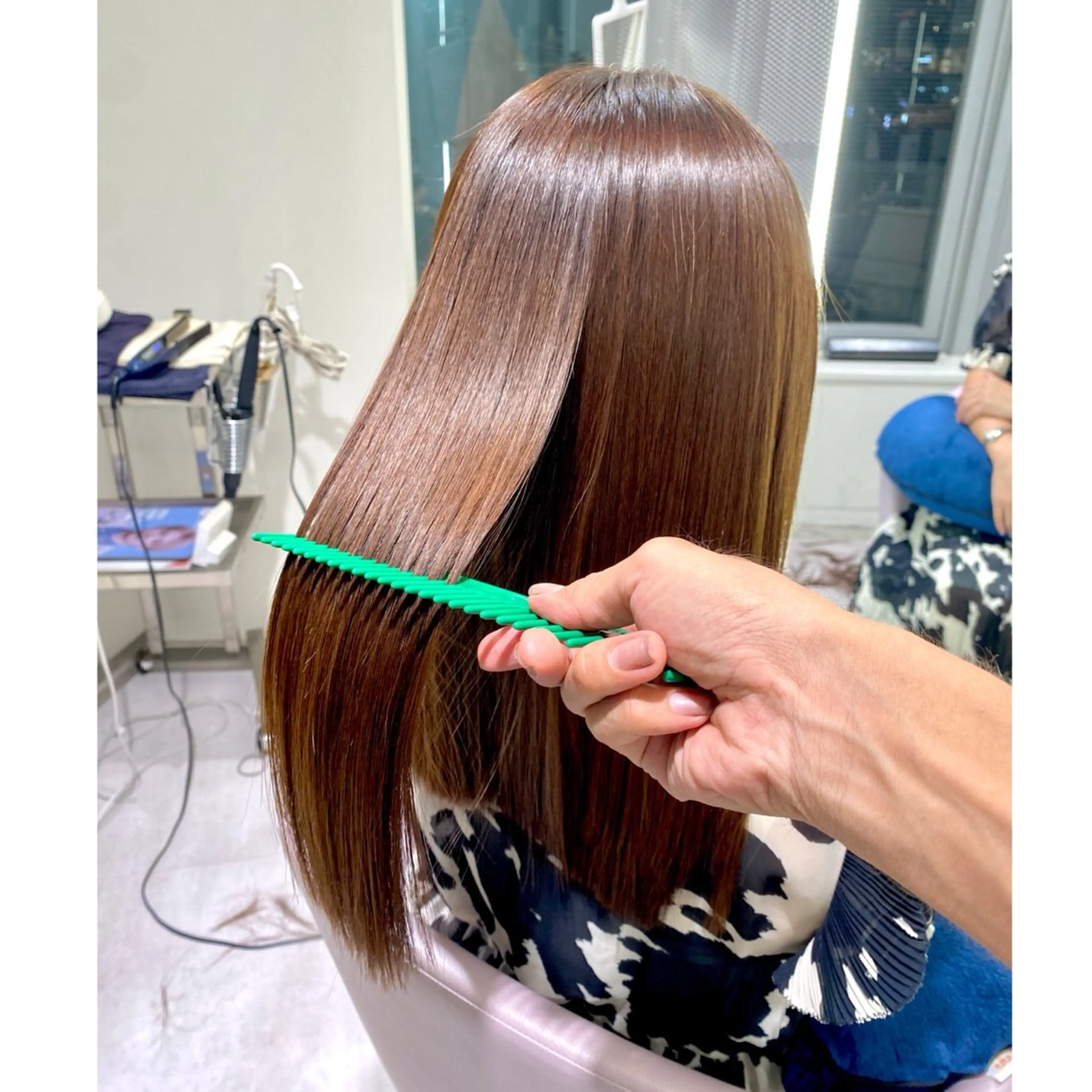 セミロング カット 縮毛矯正 トリートメント 森 隆秀/韓国ヘアのヘアスタイル