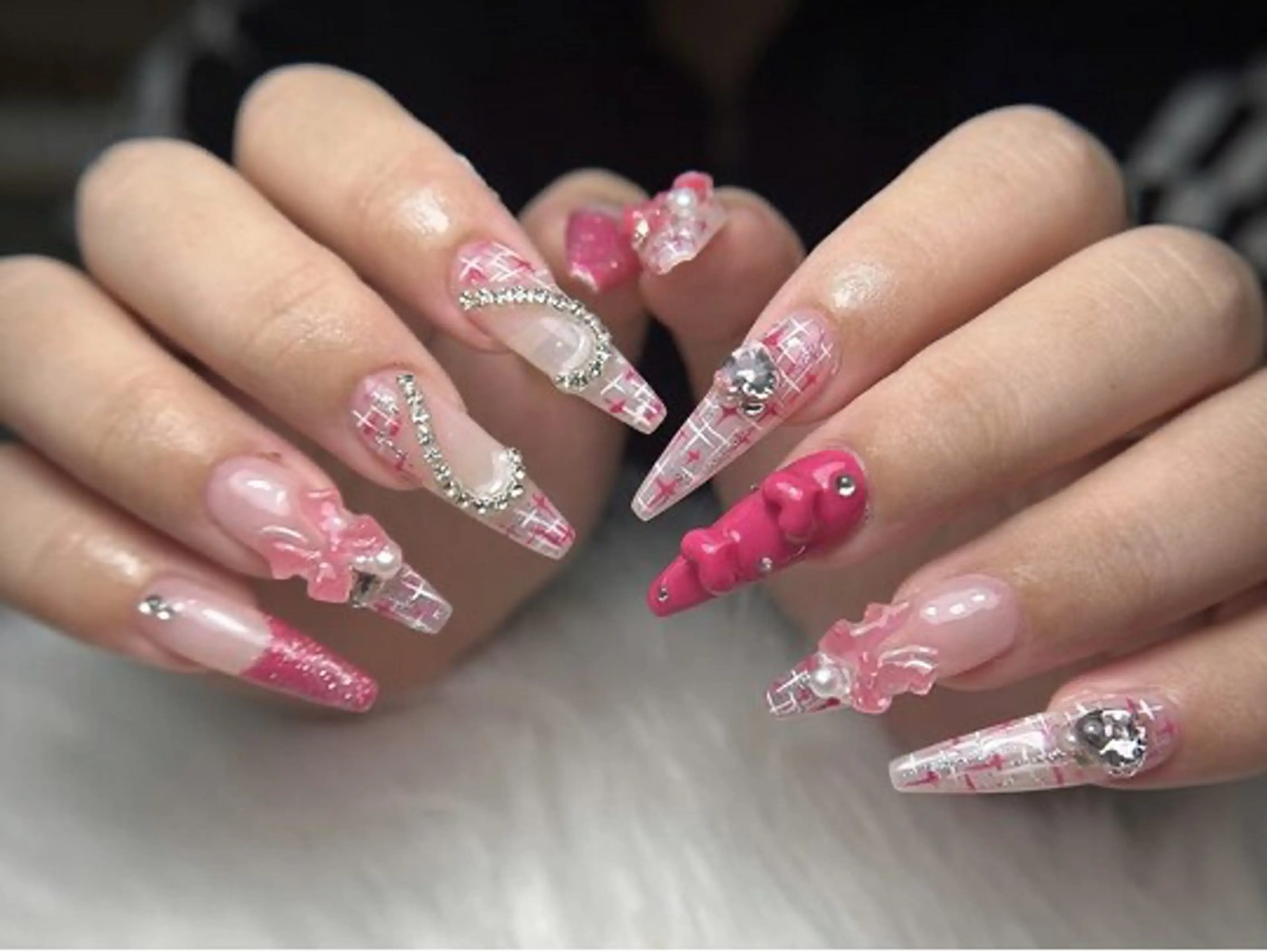 ネイル アートネイル 成人式 長さ出し ジェルネイル 持ち込み Kora Nailのネイルデザイン