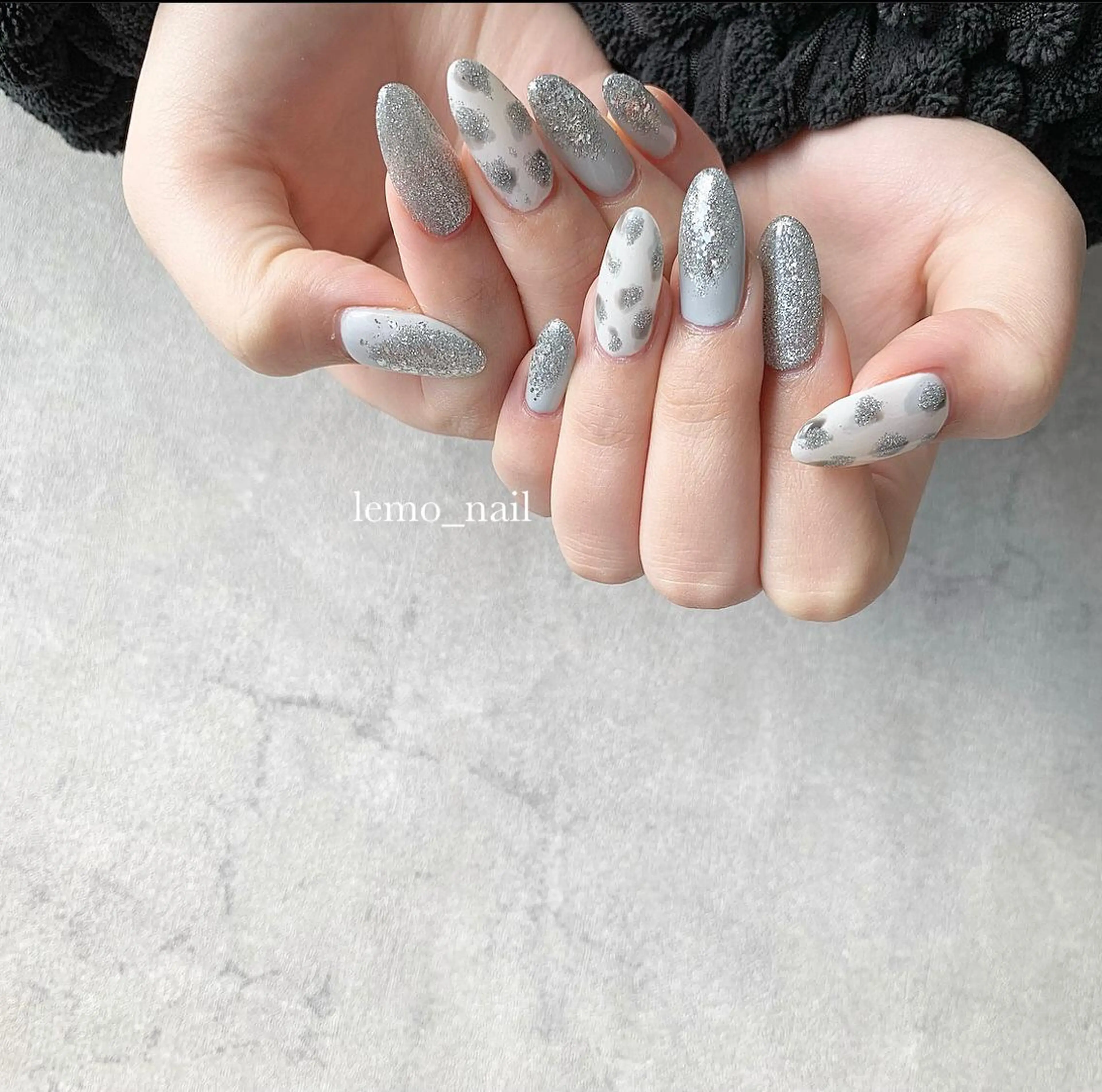 ネイル フラッシュネイル シルバー lemo_nail 🍋のネイルデザイン