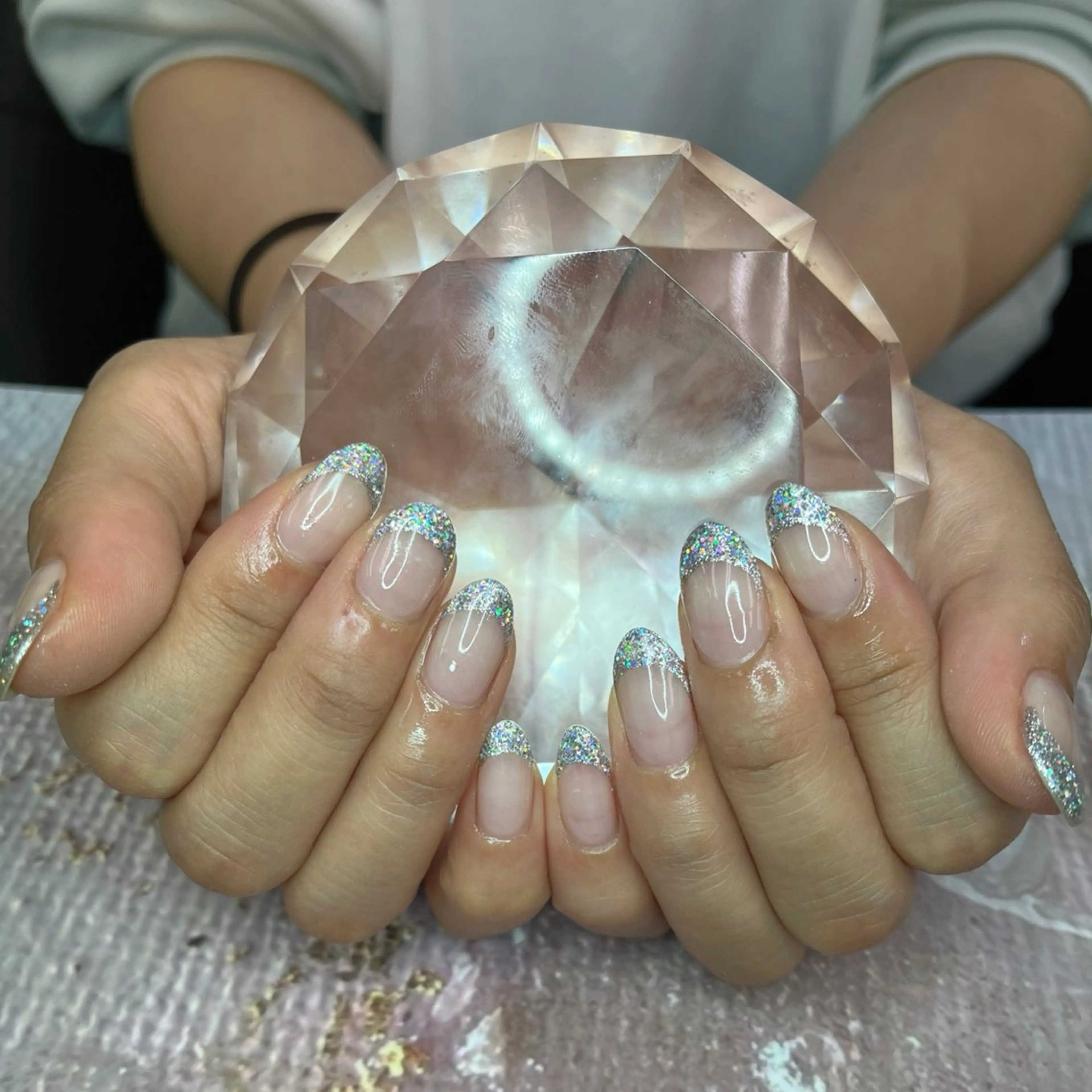 ネイル フレンチネイル ミラーネイル ブルーデイジー栄本店所属・BlueDaisy 栄本店のネイルデザイン