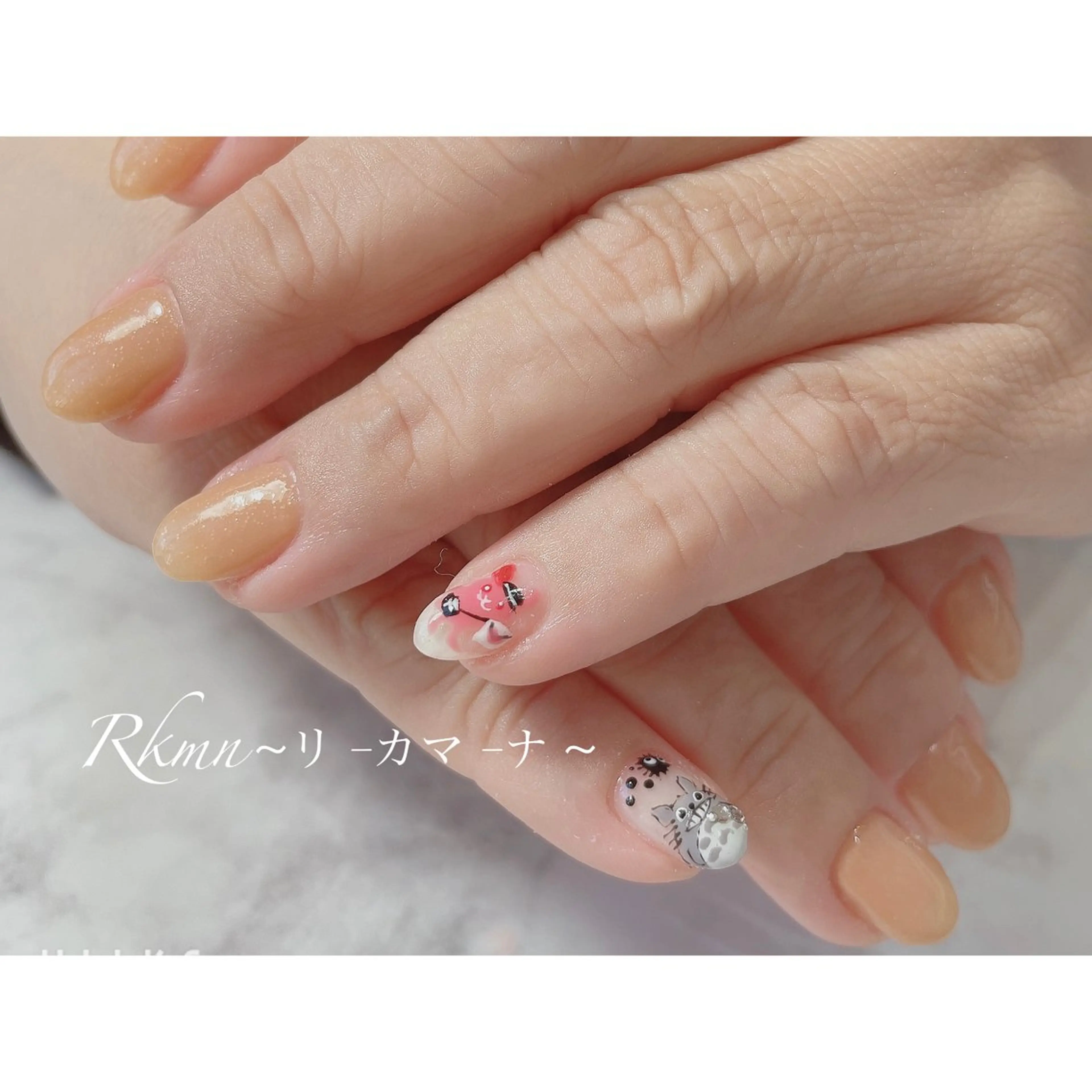 ネイル アートネイル 春ネイル ハンドネイル フットネイル ハンドケア Rkmn ~リ-カマ-ナ~のネイルデザイン