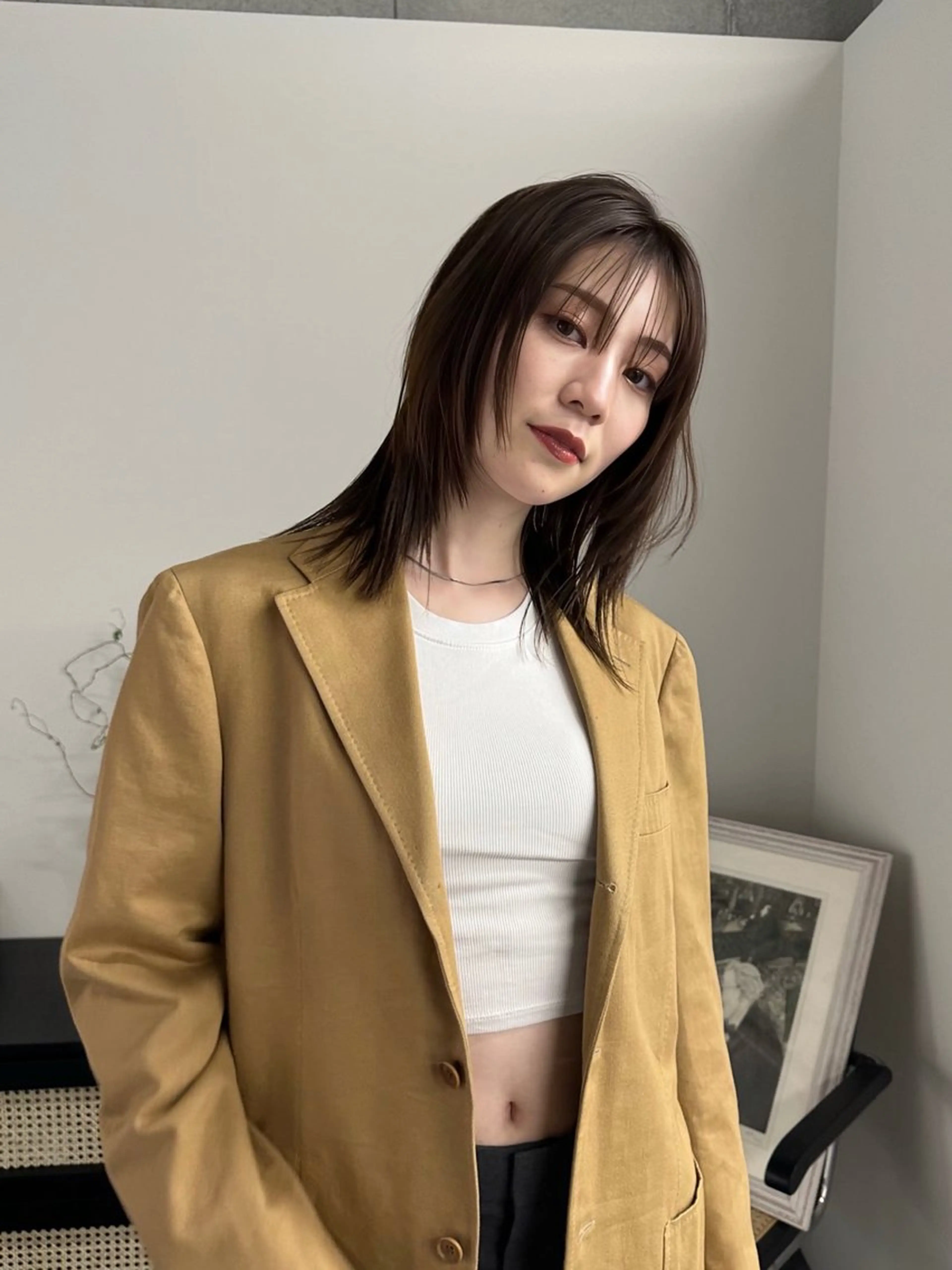 ミディアム カラー ミディアムレイヤー レイヤーカット LEANE THE TOKYO所属・大人レイヤー 🍃外苑前/荒谷進介のヘアスタイル